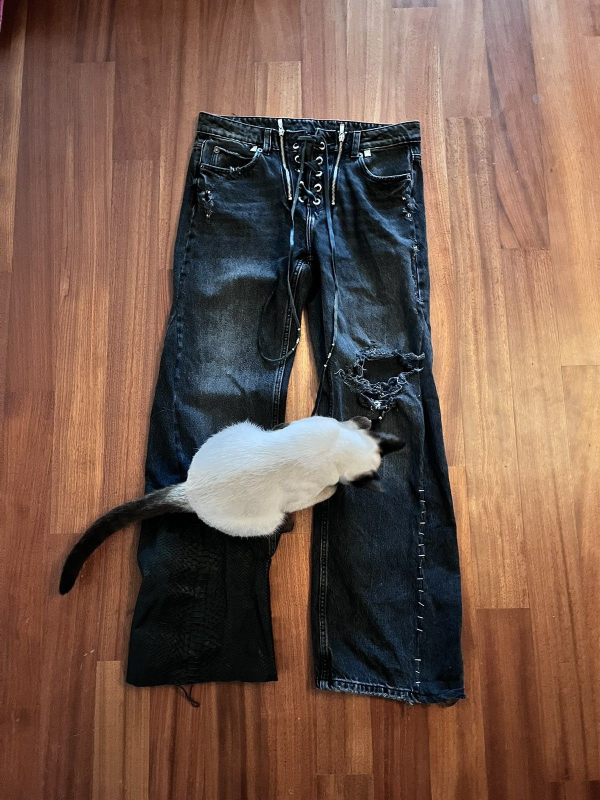 If Six Was Nine Henry Duarte Lace-Up Jeans | Grailed