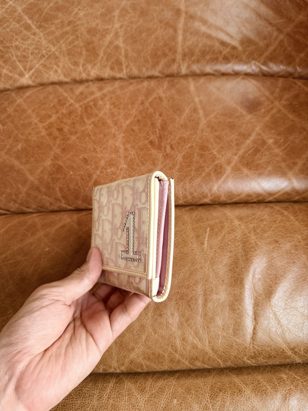 Dior Vintage Pink Oblique Wallet Size ONE SIZE - 3 Thumbnail