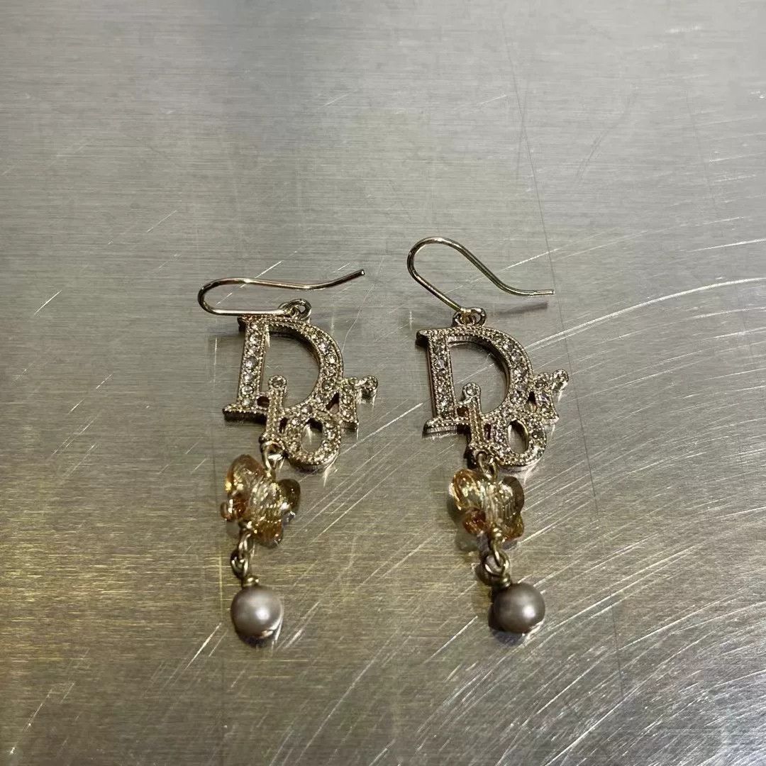 Dior Dior Gold Earrings OS Women Size ONE SIZE - 1 Thumbnail