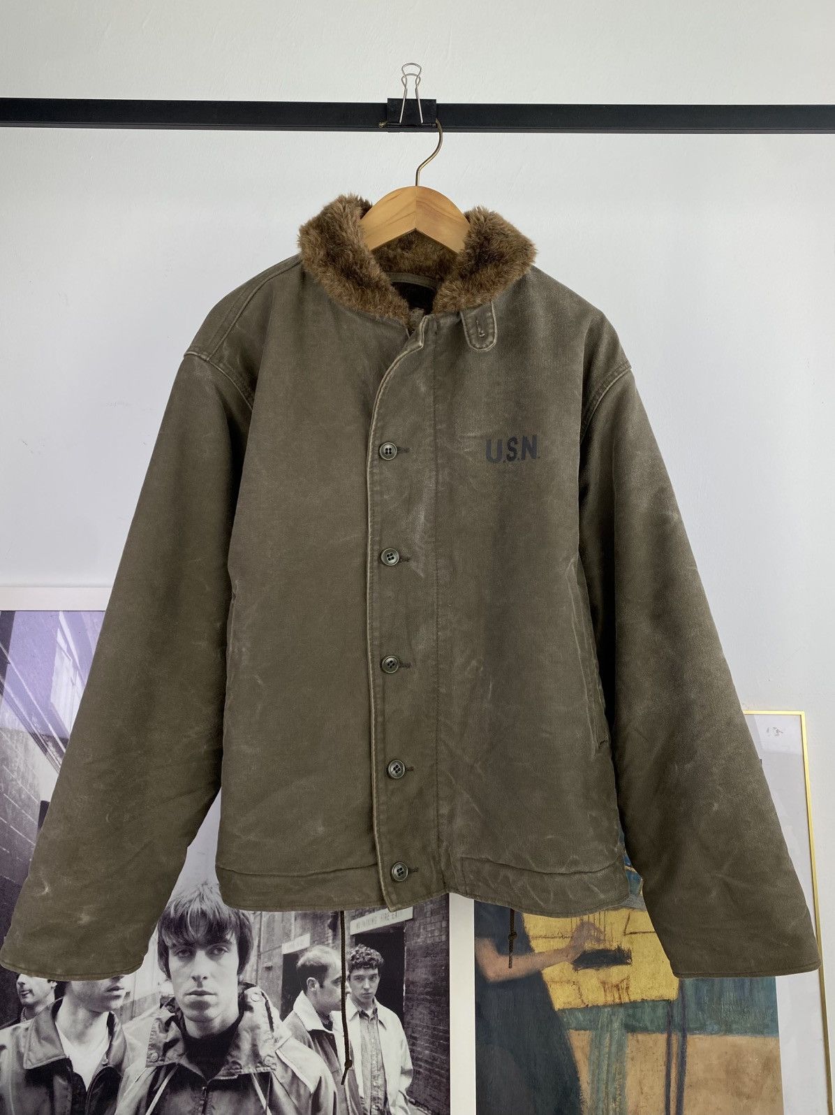 Japanese Brand Vintage 60’s Repro USN N1 Deck Sunfaded Jacket by Houston Size US M / EU 48-50 / 2 - 1 Thumbnail