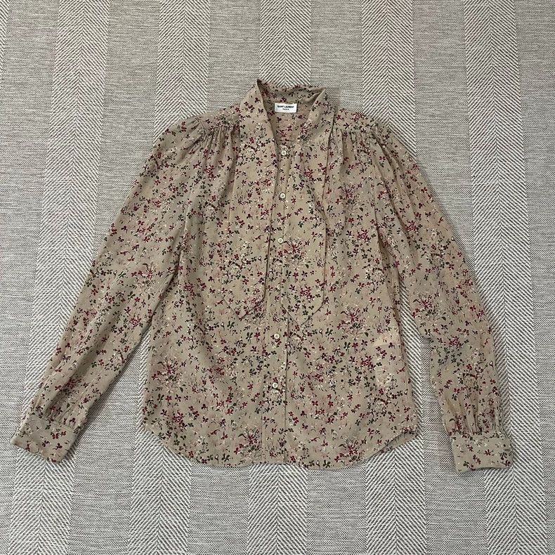 Yves Saint Laurent Saint Laurent Floral Silk Shirt Size US M / EU 48-50 / 2 - 1 Thumbnail