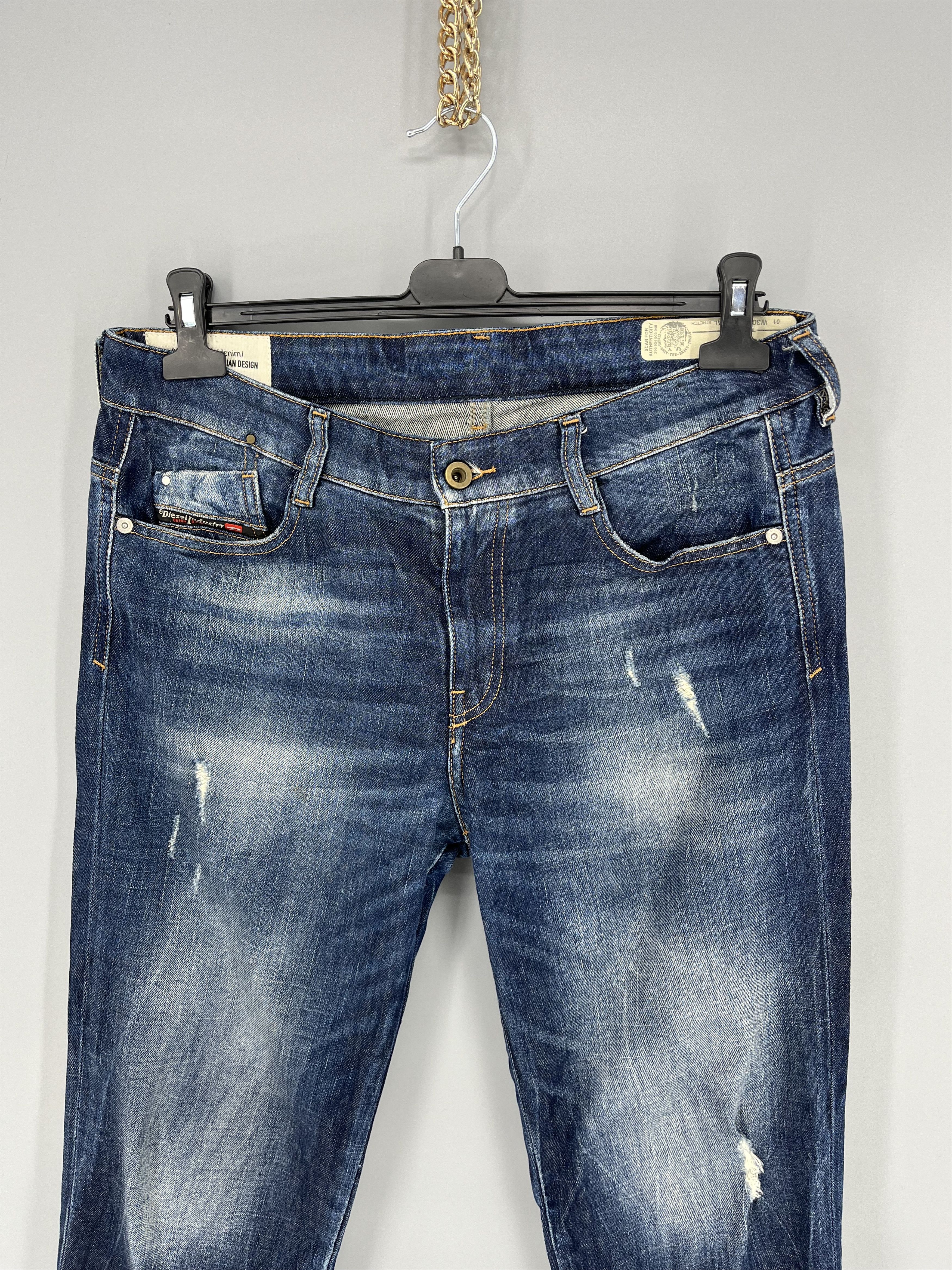 Diesel Vintage Y2K Men’s Diesel Distressed Patchwork Denim Jeans Size US 30 / EU 46 - 2 Thumbnail