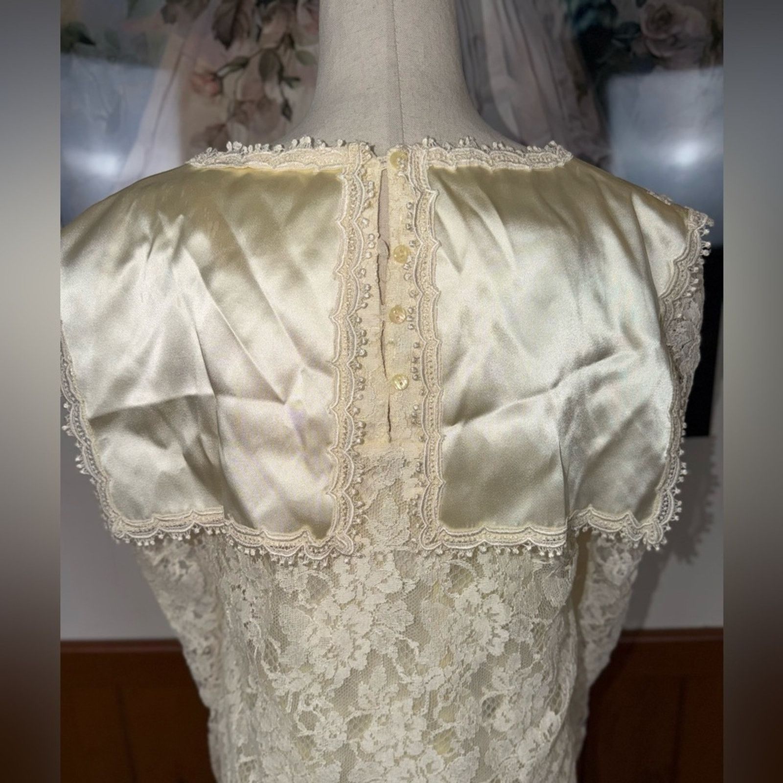 Other Vintage 90s Scott McClintock Tea Length Wedding Dress! Size XL / US 12-14 / IT 48-50 - 7 Thumbnail