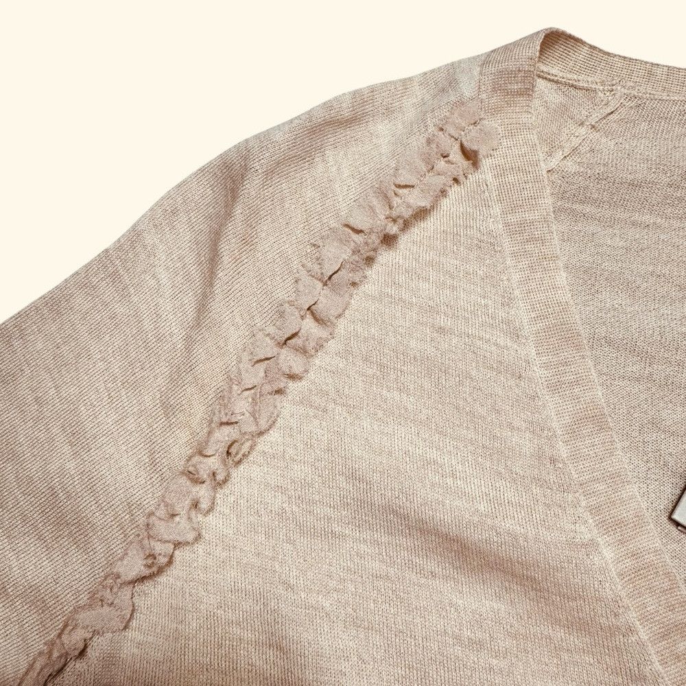 Other NWT New Maison Pere Beige Wool Cashmere Silk Sweater Cardig Size S / US 4 / IT 40 - 8 Thumbnail