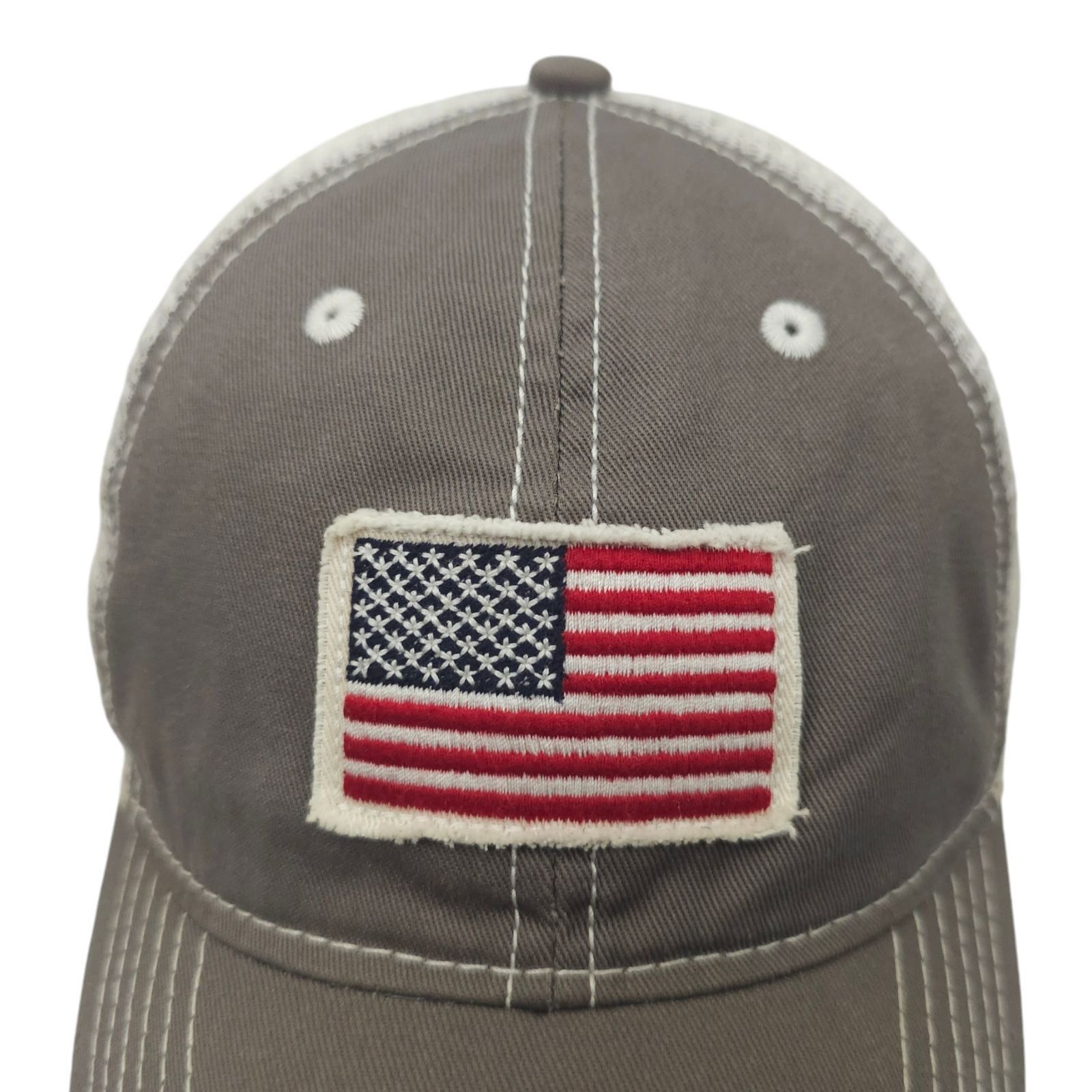 Other American Flag Patch Strapback Cap Curved Brim Mesh Trucker Size ONE SIZE - 9 Thumbnail