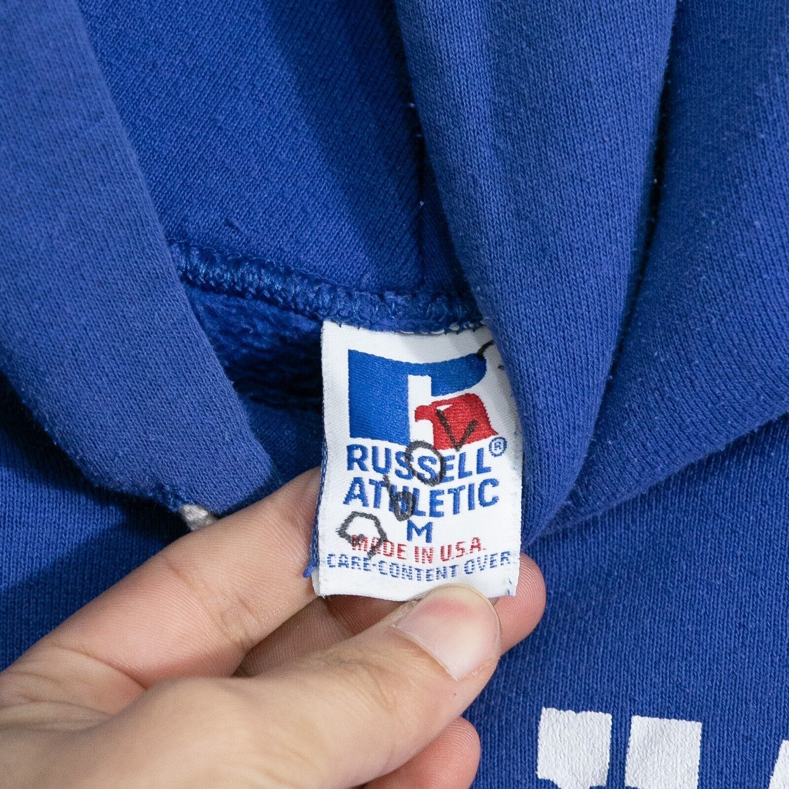 Vintage Vintage 90s Baseball Collegiate Hoodie S - Russell Athletic Size US S / EU 44-46 / 1 - 4 Thumbnail