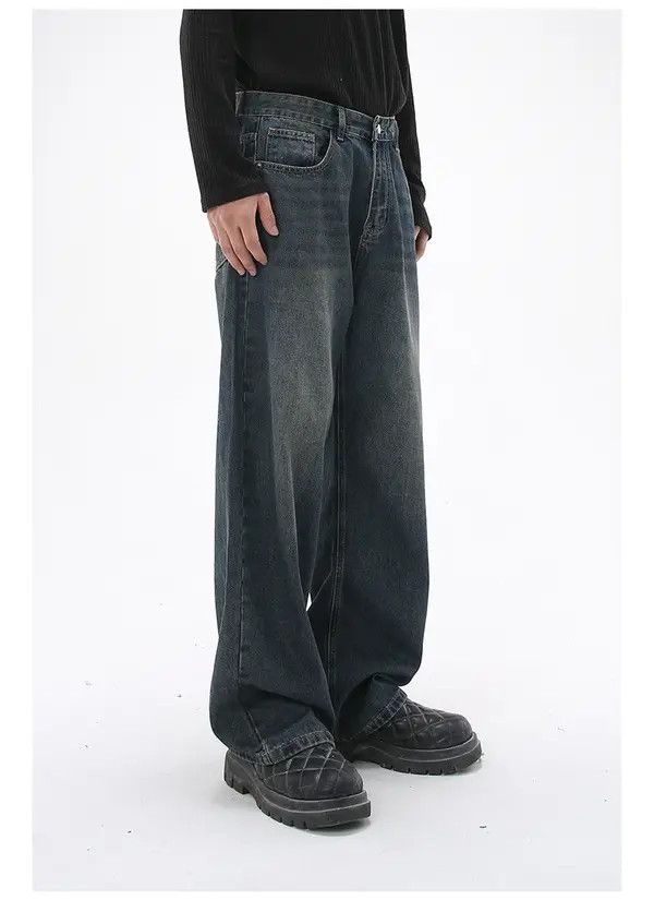 Japanese Brand Kizuki x Kino Japanese retro washed loose straight jeans Size US 32 / EU 48 - 6 Thumbnail