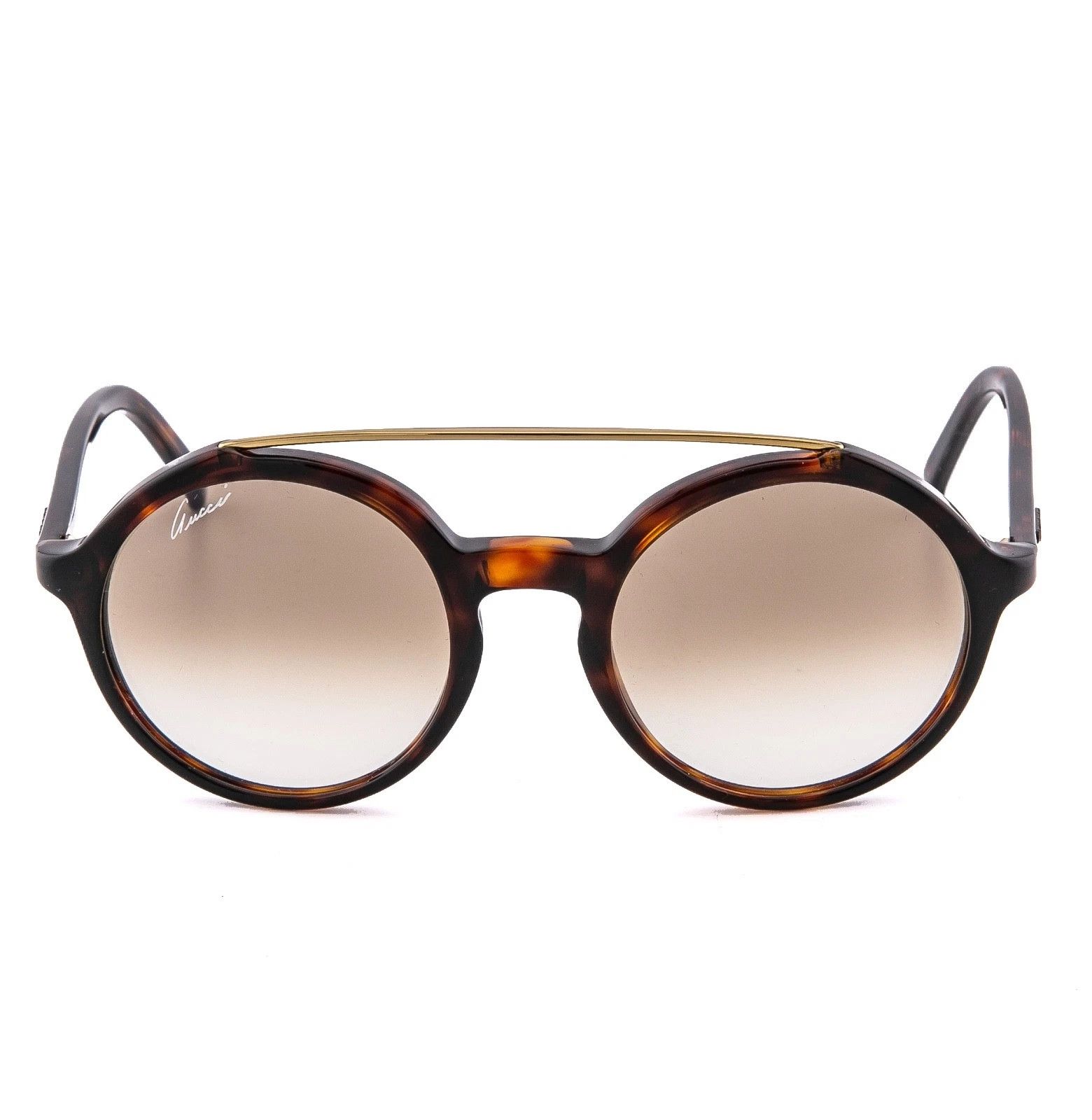 Gucci GUCCI GG3602 Round Dark Tortoise Brown Retro Sunglasses 3602 Size ONE SIZE - 3 Thumbnail