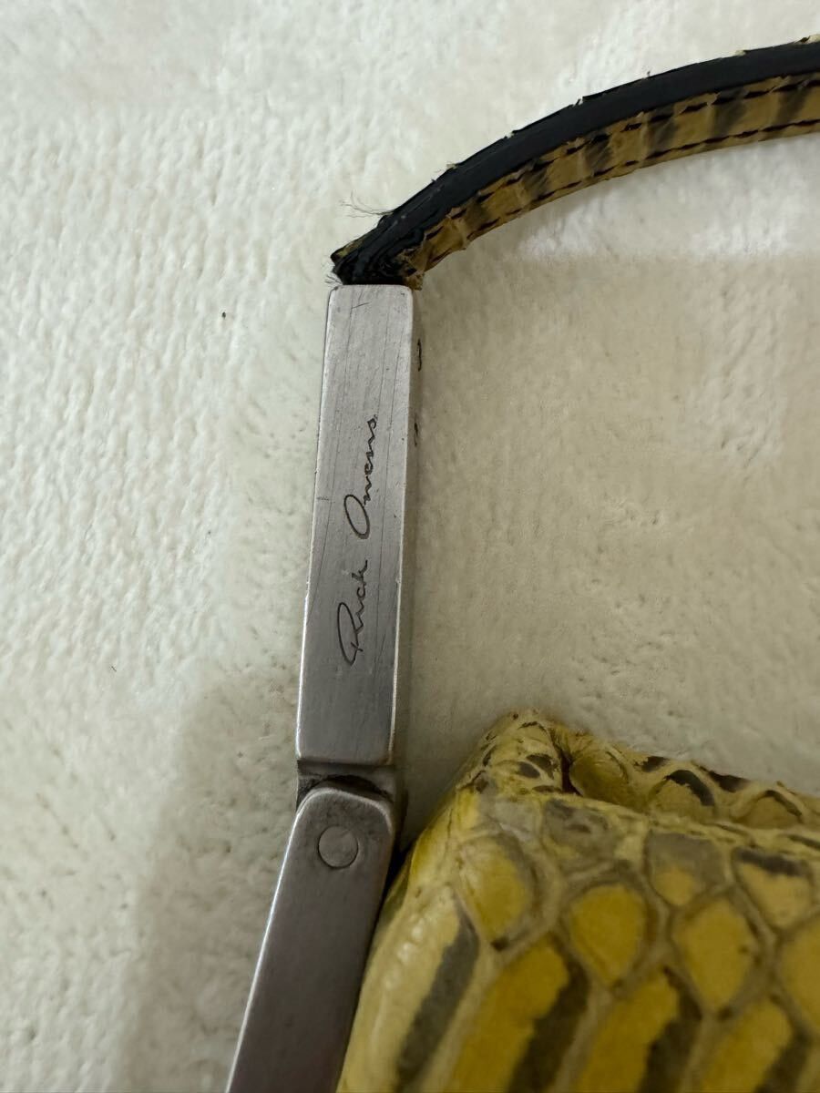 Rick Owens SS18 Yellow Snakeskin Bag Size ONE SIZE - 3 Thumbnail