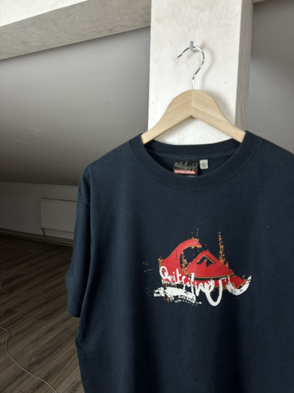 Quiksilver Vintage Quiksilver Big Logo Pink Tee Size US M / EU 48-50 / 2 - 2 Thumbnail