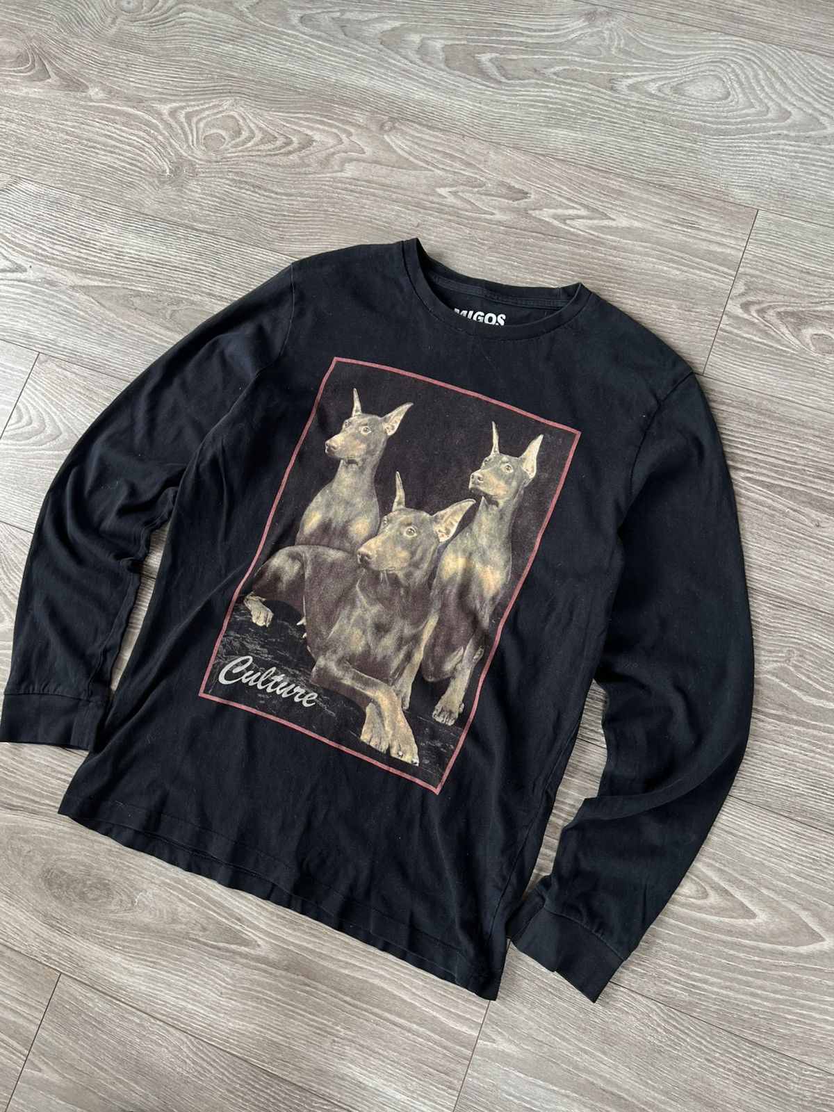 Migos × Rap Tees Migos Dobermans Dogs Culture Official Long Sleeve Tee Size US M / EU 48-50 / 2 - 2 Thumbnail