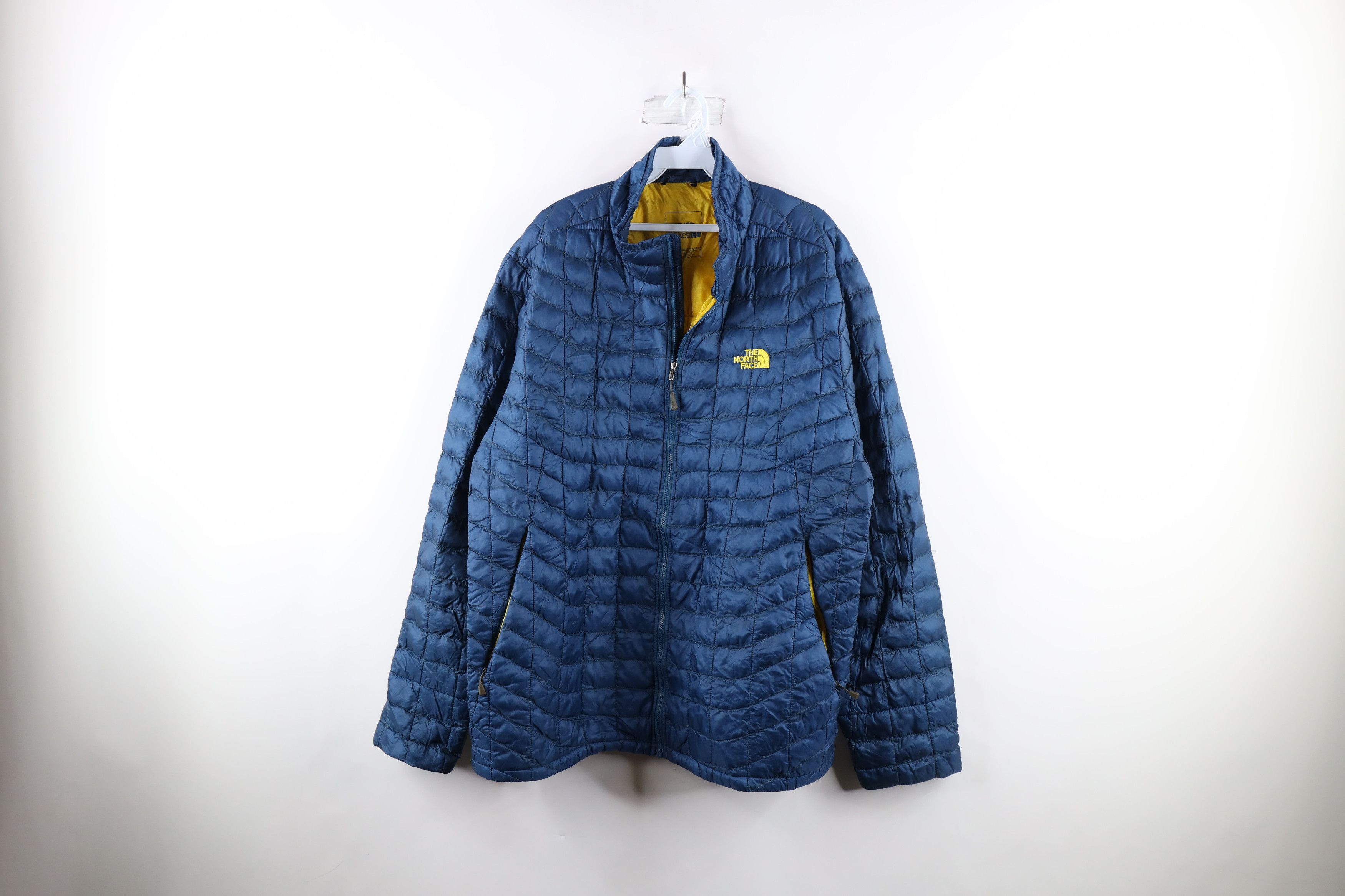 image of The North Face Thermoball Full Zip Puffer Jacket Blue, Men's (Size 2XL)