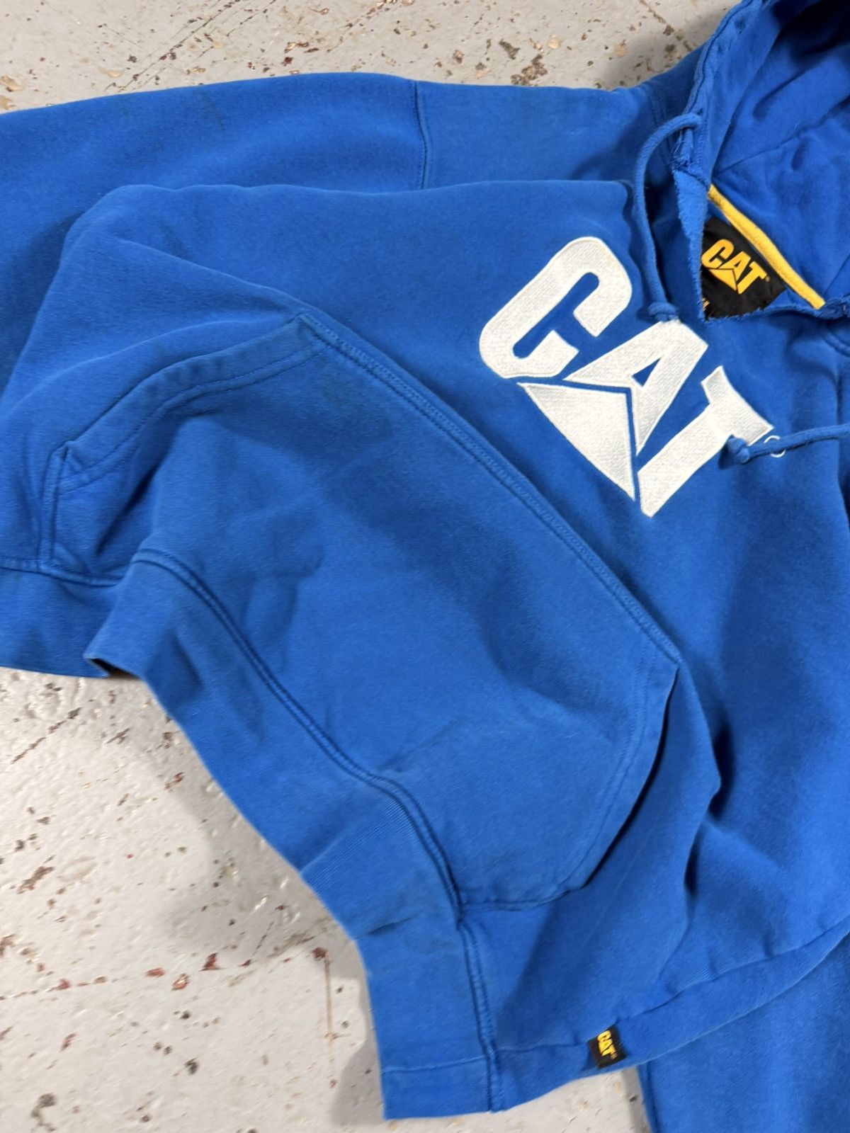 Caterpillar Thrashed Cat Construction Hoodie Centre Rip Size US XL / EU 56 / 4 - 4 Thumbnail