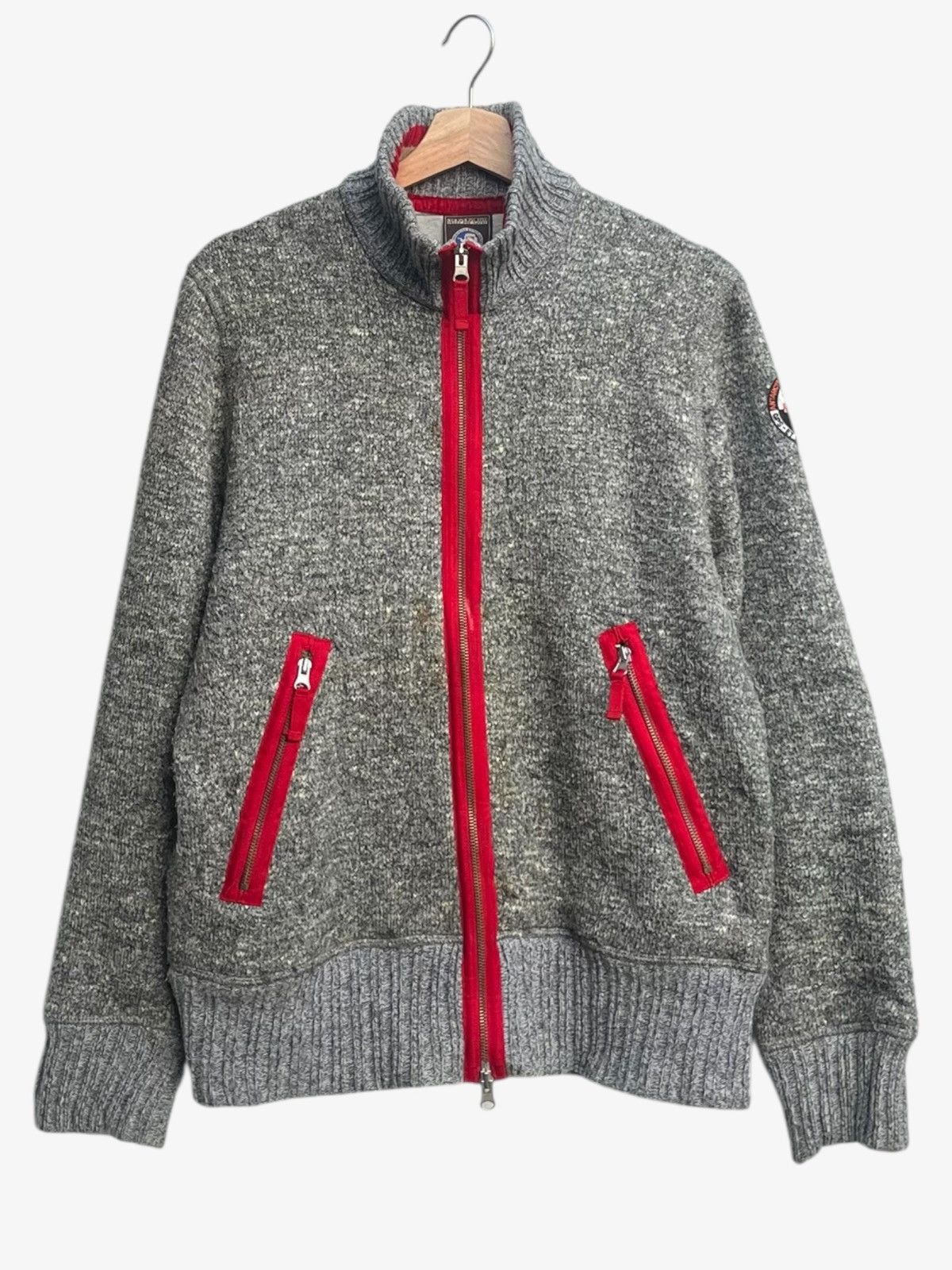 Napapijri Vintage Napapijri Knitted Zip Up Sweater Jacket Size US L / EU 52-54 / 3 - 3 Thumbnail