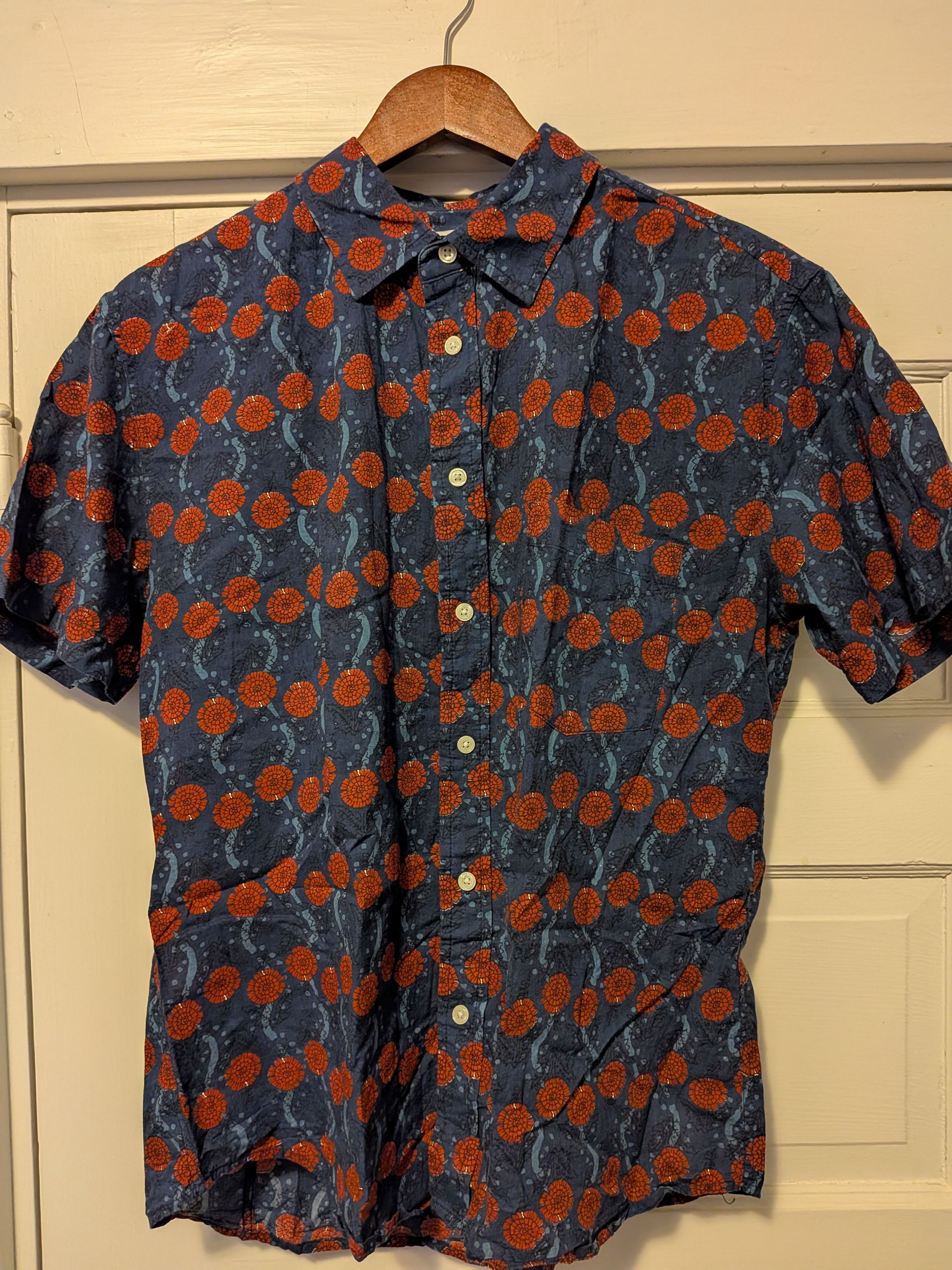 Corridor Short Sleeve Red & Blue Flowers Size US M / EU 48-50 / 2 - 1 Thumbnail