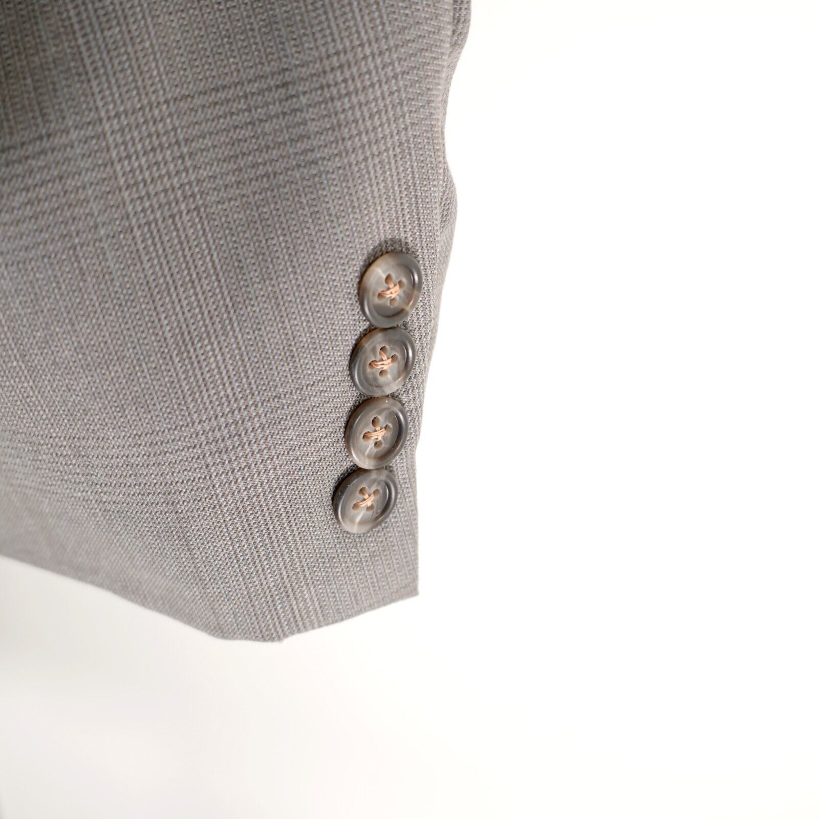 Austin Reed Austin Reed Wool Gray Plaid Double Breasted 2 Piece Suit 42L Size 42L - 8 Thumbnail