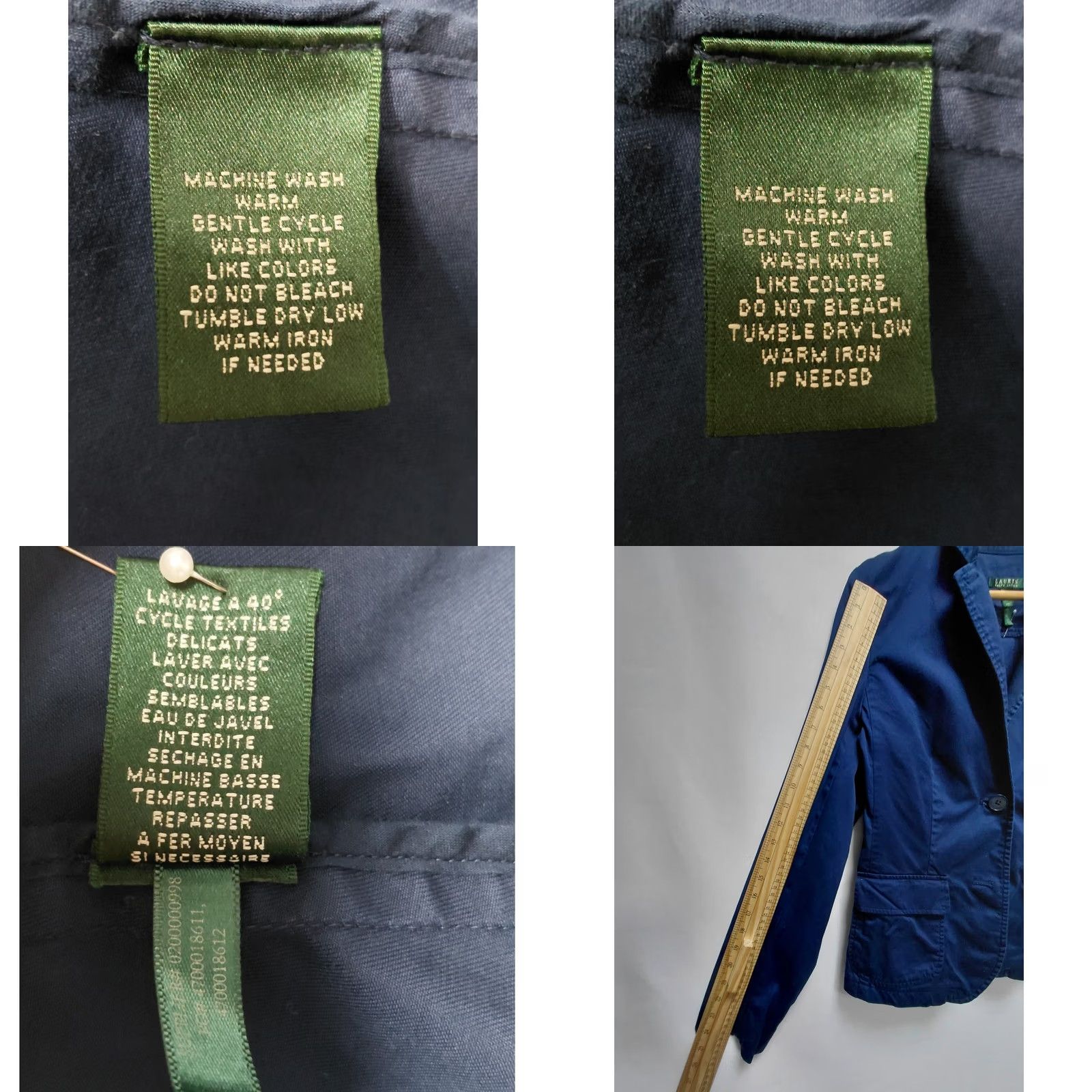 Ralph Lauren Lauren Ralph Lauren Cotton Blazer Blue Women Solid Long Sleeve Size 10 Blazer Size L / US 10 / IT 46 - 8 Thumbnail