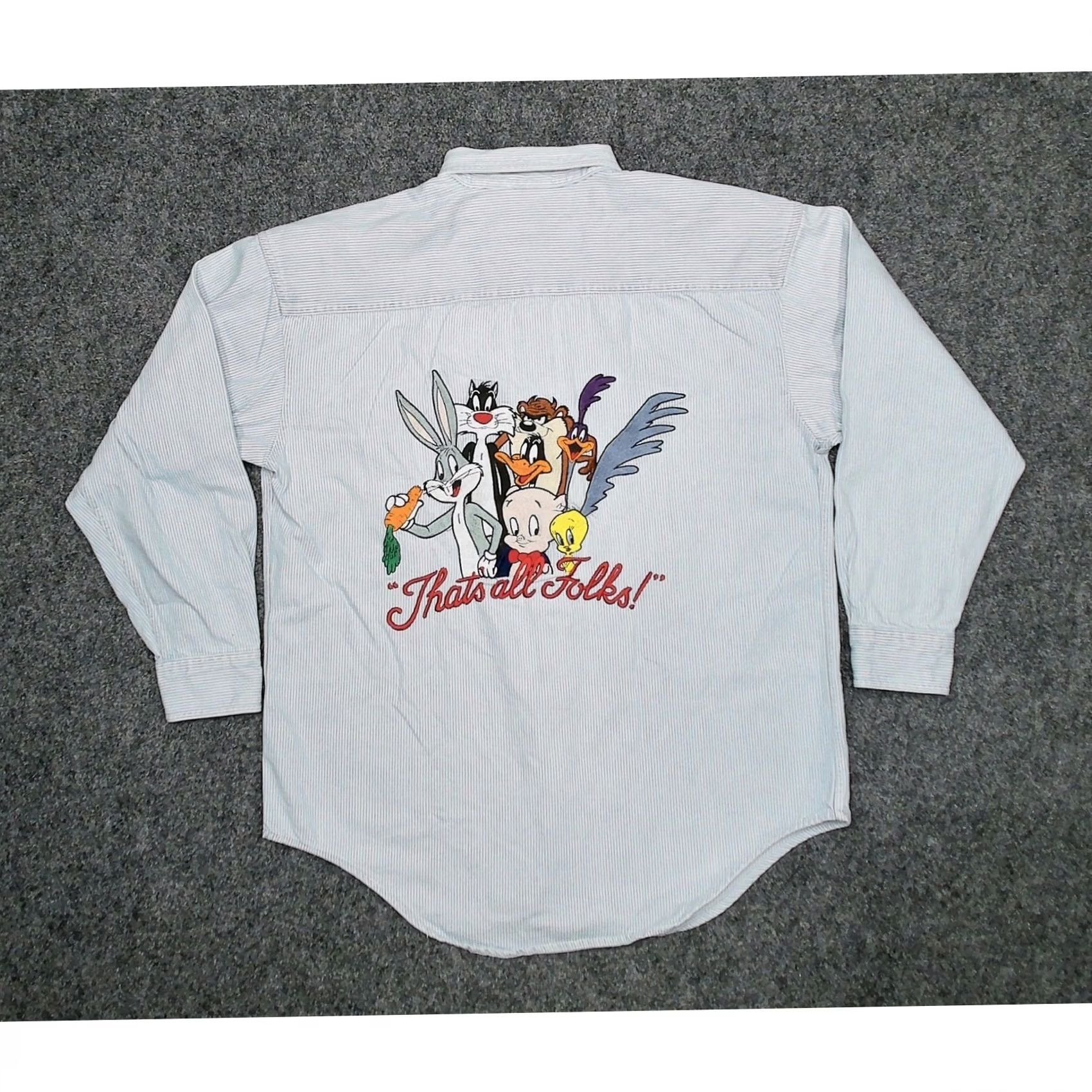 Acme Clothing VINTAGE Acme Clothing Looney Tunes Denim Shirt Mens M Size US M / EU 48-50 / 2 - 4 Thumbnail