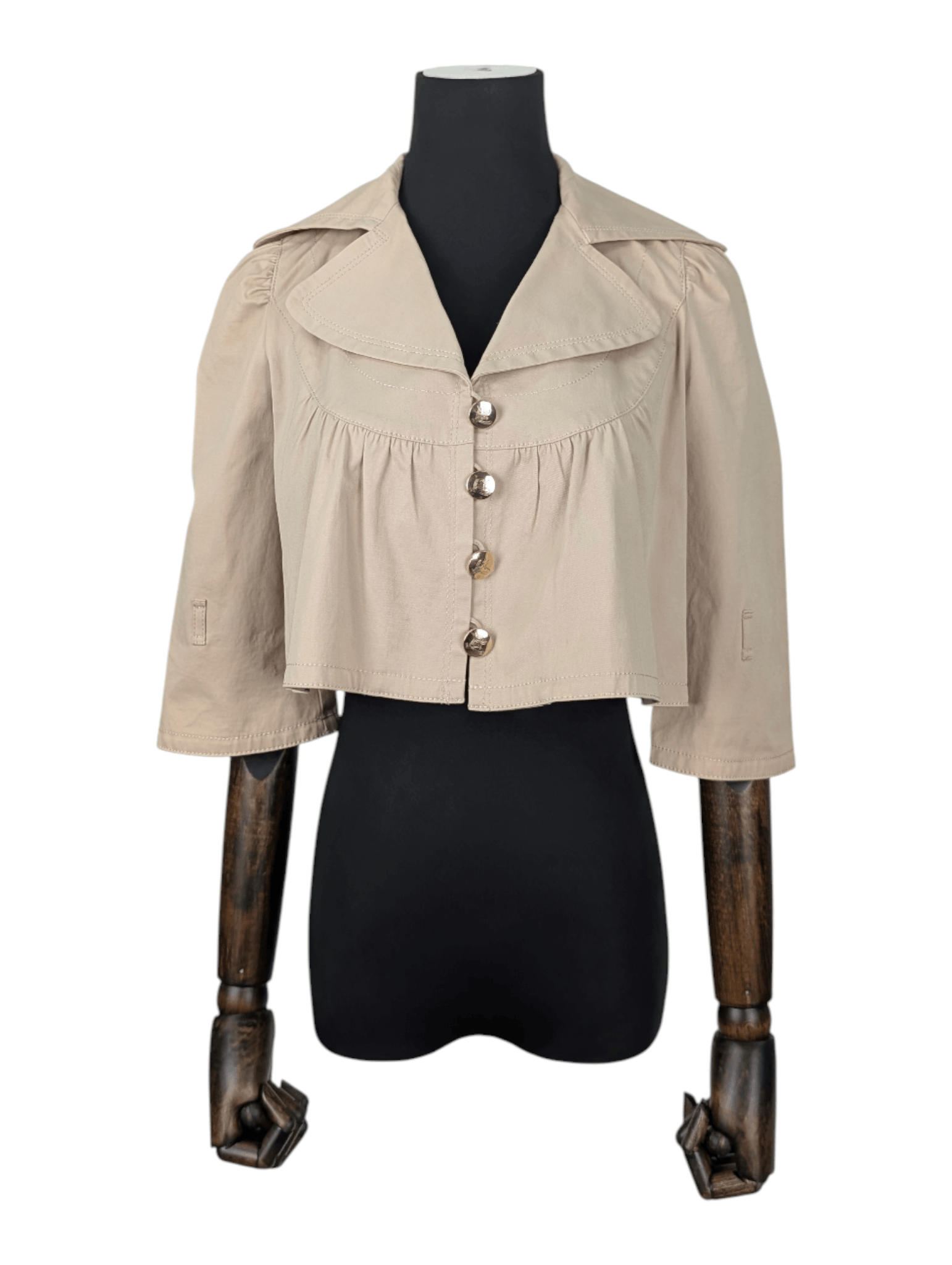 Burberry Burberry Blue Label Beige Cropped Jacket Size XS / US 0-2 / IT 36-38 - 1 Thumbnail