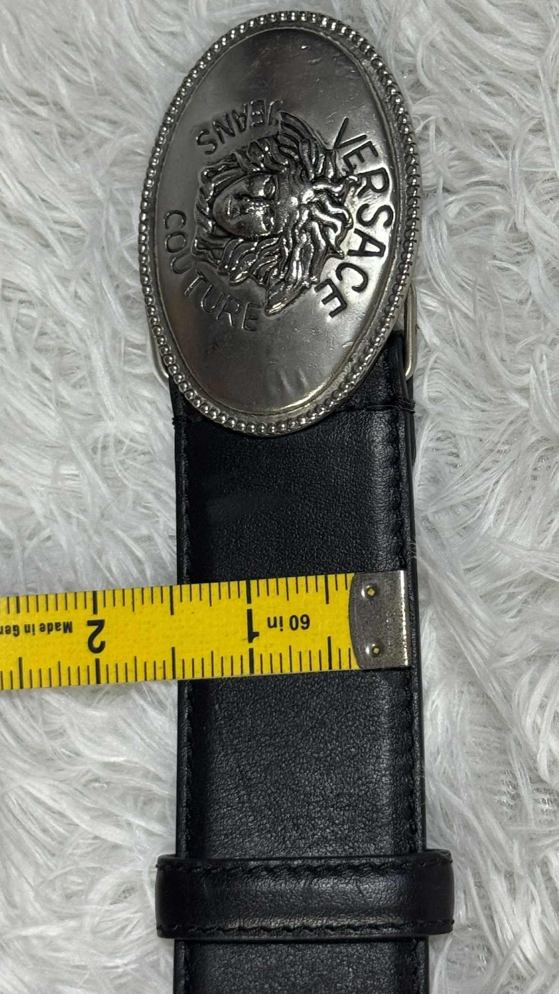 Versace Gianni Versace Vintage Black Leather Medusa Leather Belt Size 32 - 5 Thumbnail