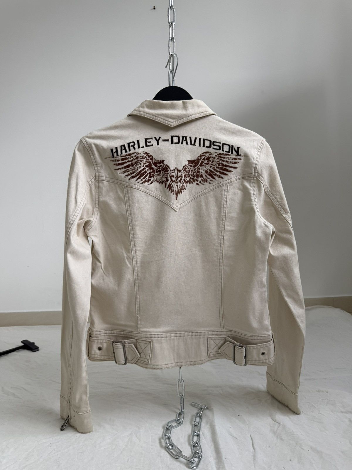 Harley Davidson 00s Harley-Davidson Moto Racing Biker Y2K Malboro Type Jacke Size US M / EU 48-50 / 2 - 1 Thumbnail