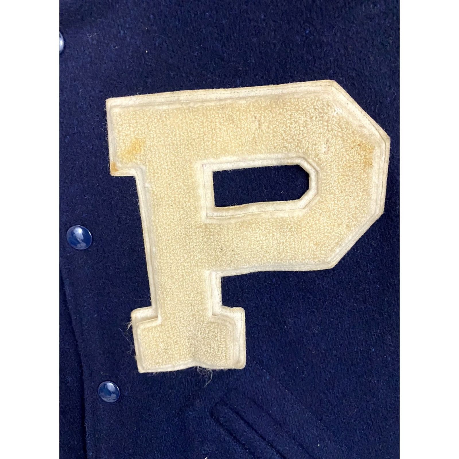 Vintage VTG Deerfoot Wool Varsity Jacket P Letterman Blue Size S Mens Shirt Size US S / EU 44-46 / 1 - 5 Thumbnail