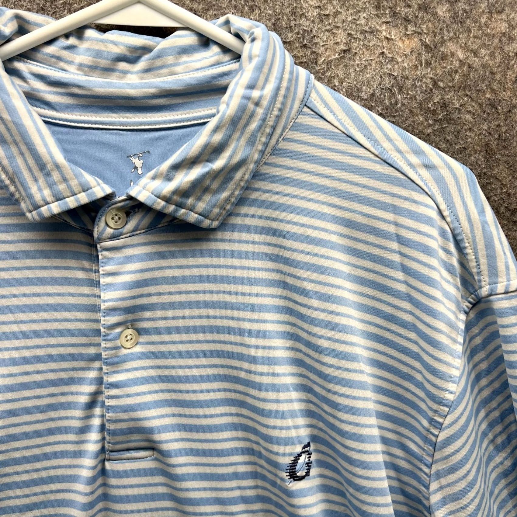 Vintage Fairway & Greene Polo Shirt Mens XL Blue Stripes USA Golf Golfer Club Course Shirt Size US XL / EU 56 / 4 - 4 Thumbnail