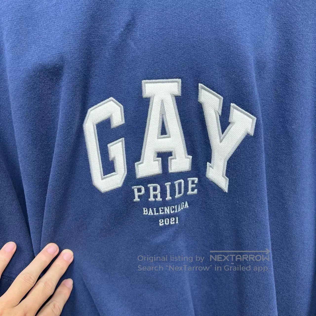 Balenciaga balenciaga gay embroidered hoodie size xs. Size US XS / EU 42 / 0 - 3 Thumbnail