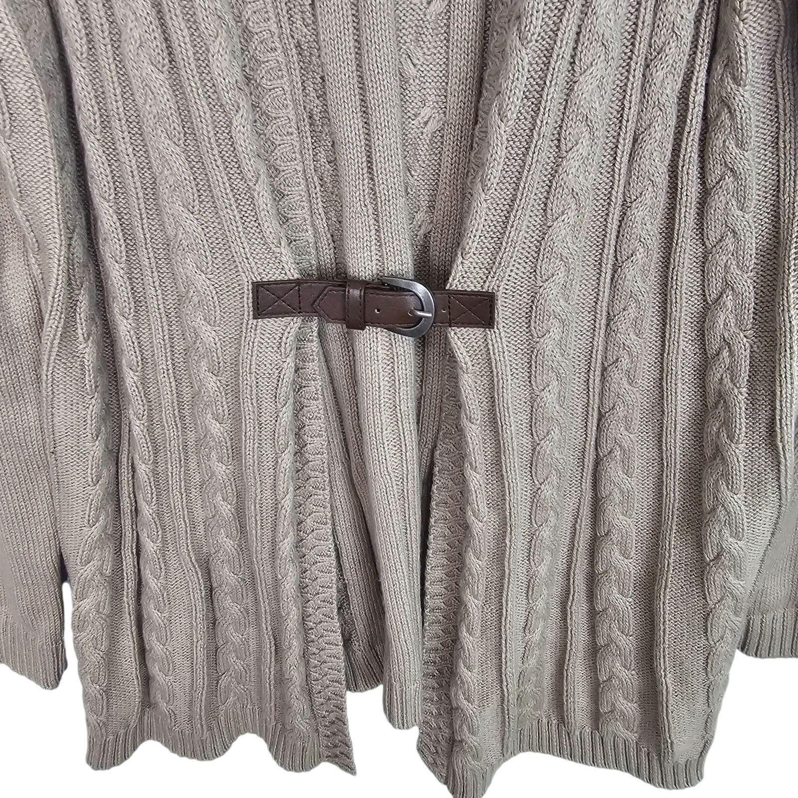 Soft Surroundings Soft Surroundings Wool Cardigan Sweater Cable Knit Rustic S Size S / US 4 / IT 40 - 3 Thumbnail
