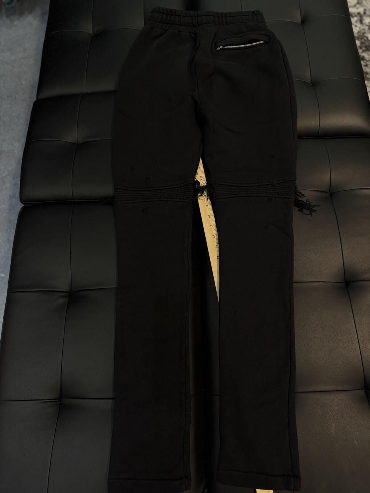 Amiri AMIRI Black Distressed Sweatpants Men’s Size XS Size US 28 / EU 44 - 9 Thumbnail