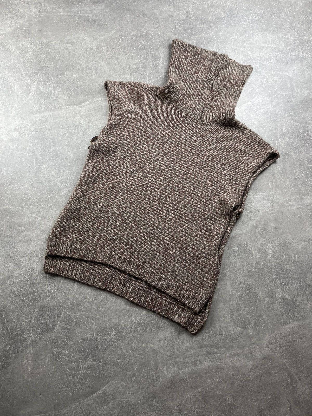 Other Della Ciana Cashmere Sleeveless Turtleneck Knit Vest Poncho Size M / US 6-8 / IT 42-44 - 2 Thumbnail