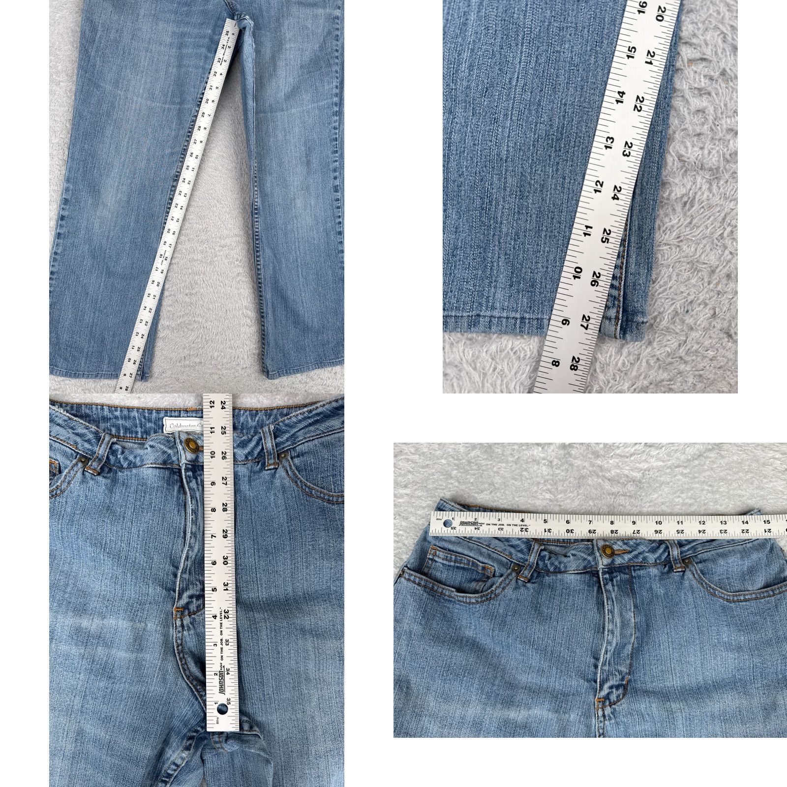 Coldwater Creek Coldwater Creek Jeans 14 Womens Blue Denim Straight High Rise Cotton 32x28 Size 36" / US 14 / IT 50 - 8 Thumbnail