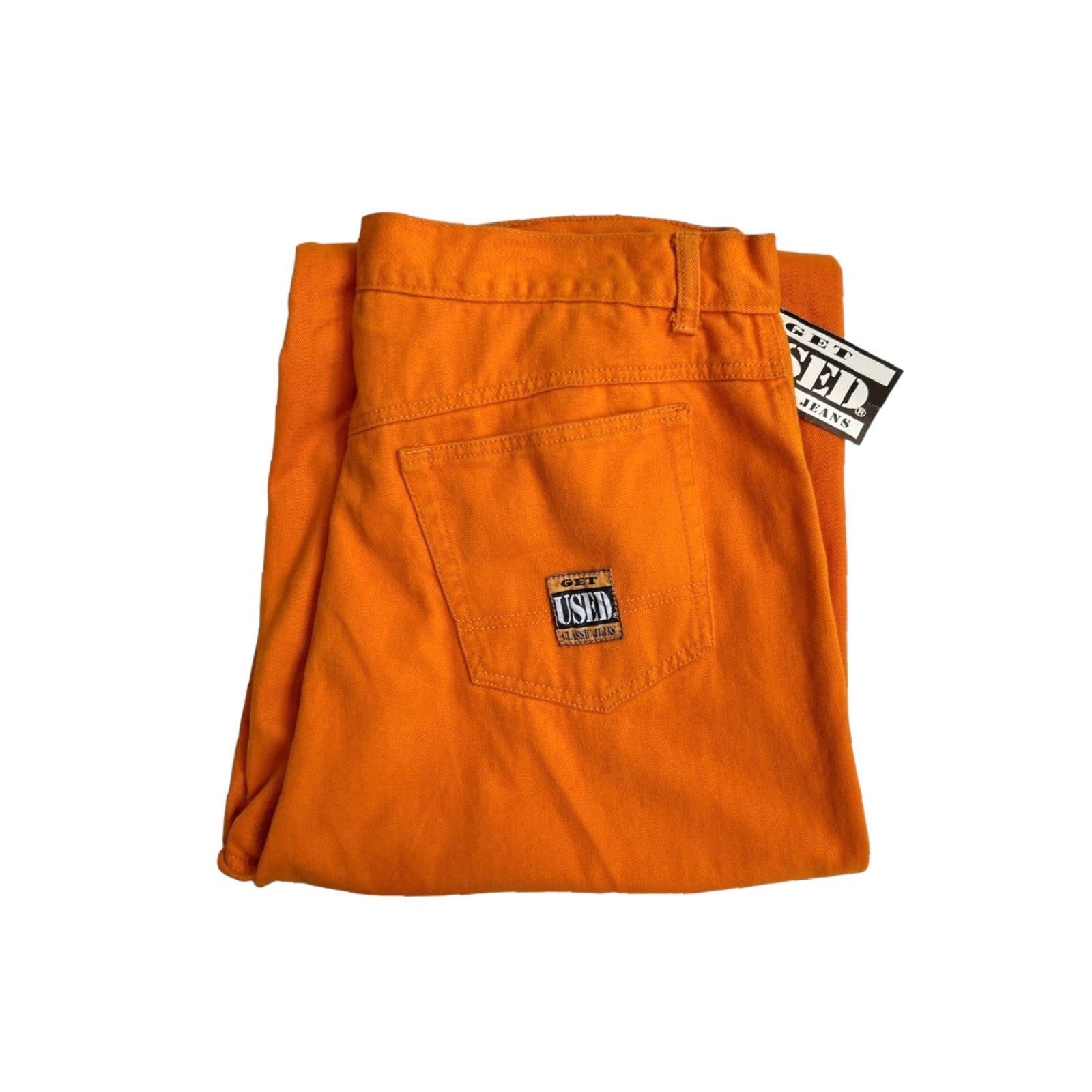 Vintage VINTAGE Get Used Jeans Mens 42 Orange 90s Deadstock NWT 33” Inseam Size US 42 / EU 58 - 2 Thumbnail