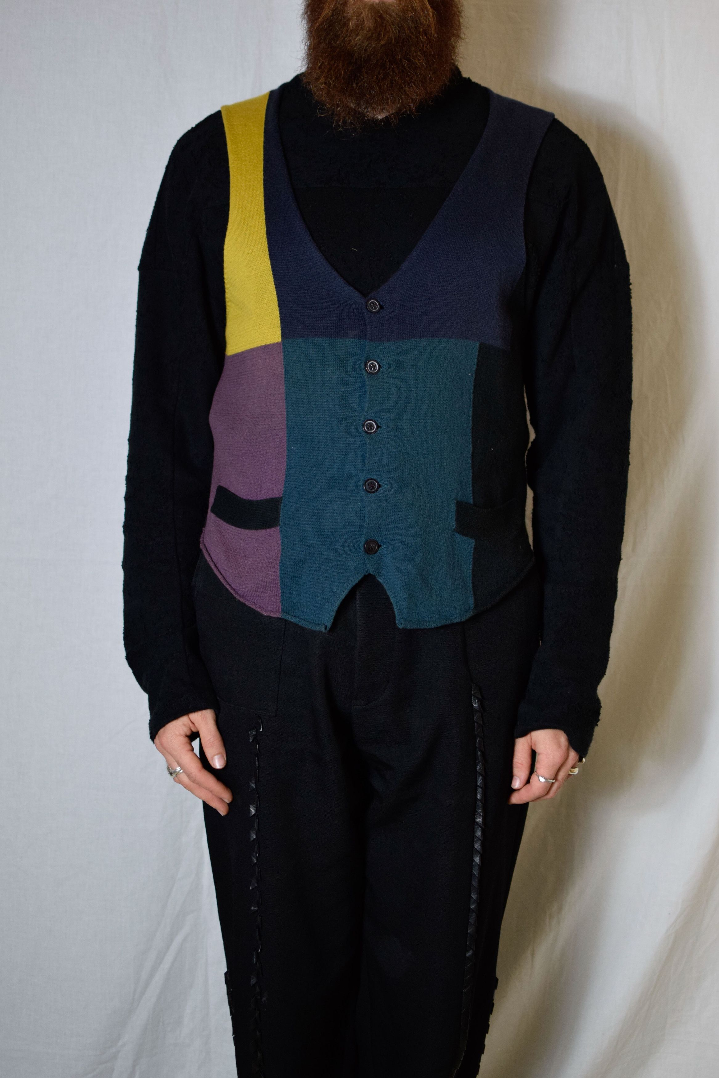 Yohji Yamamoto YYPH SS11 Patchwork Vest - HO-K08-083 Size US M / EU 48-50 / 2 - 4 Thumbnail