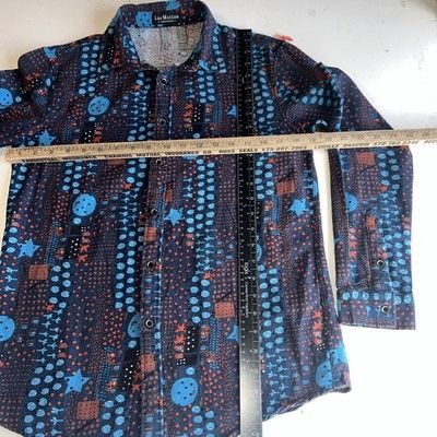 Other Luc Matton Men's Abstract Birds Cats Hearts Fish Button Up S Size US S / EU 44-46 / 1 - 9 Thumbnail