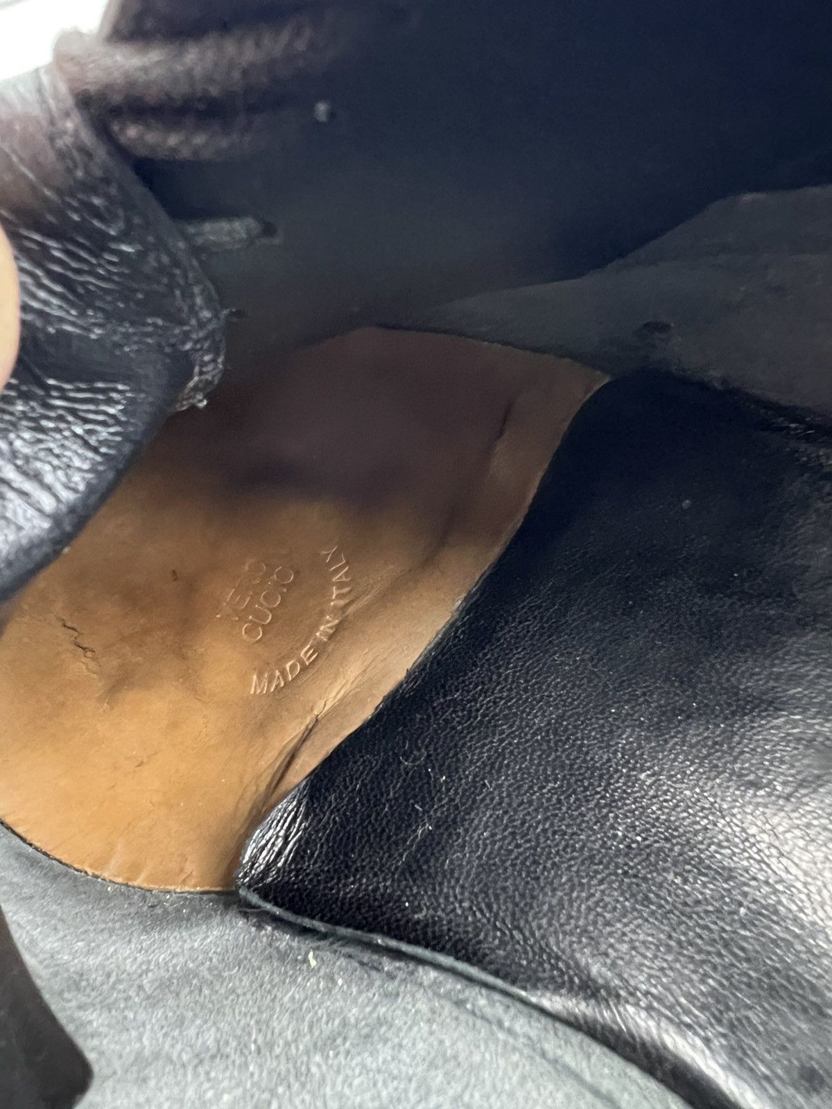 Gucci GUCCI Oxfords Leather Shoes Diamond Embossing Black Men’s Size US 9 / EU 42 - 19 Thumbnail