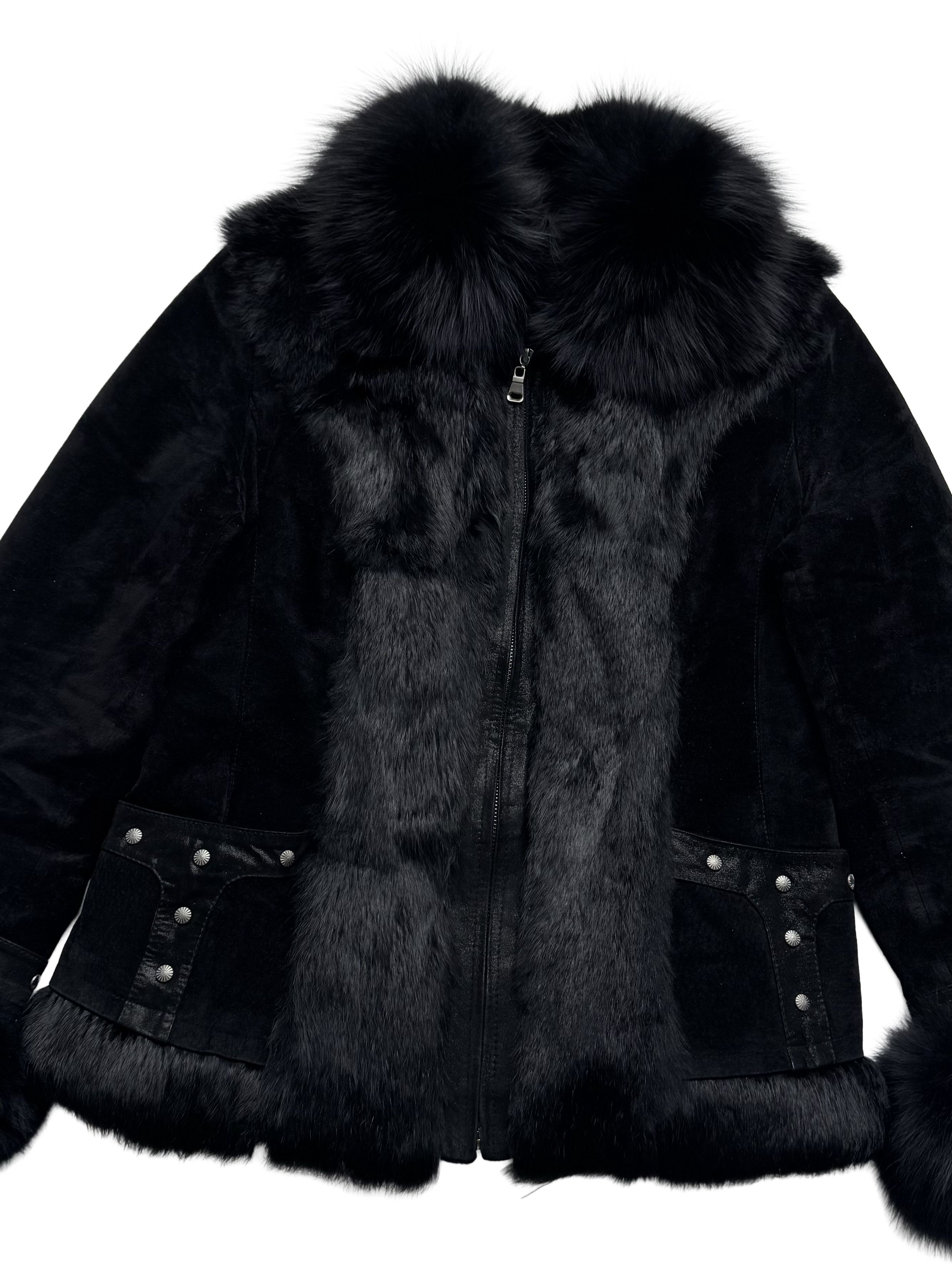 Vintage Vintage Real Suede Jacket With Real Fur Details Size M / US 6-8 / IT 42-44 - 6 Thumbnail