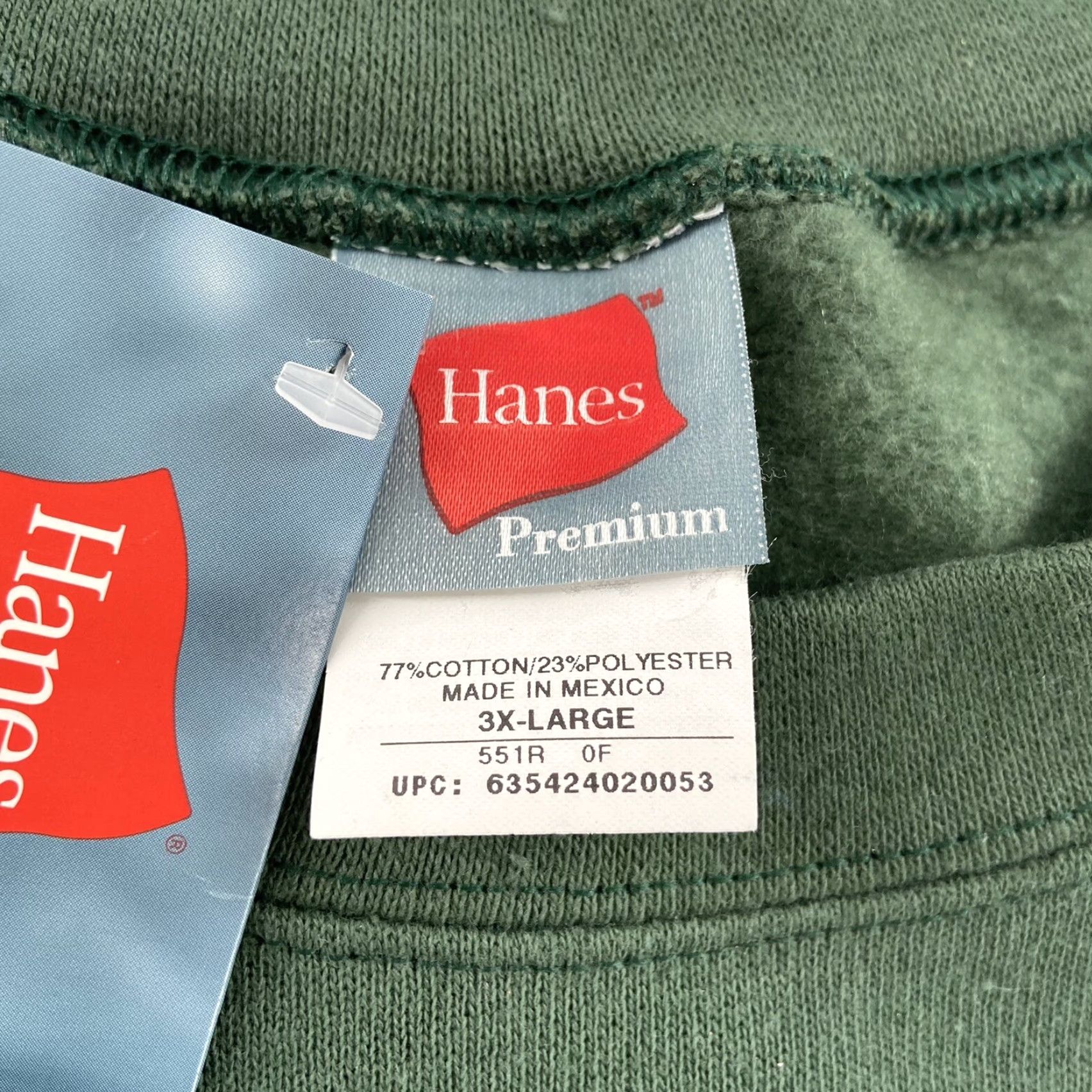 Hanes VINTAGE Hanes Green Crew Neck Sweater Adult 3XL Fleece Pullover Y2K Mens Size US XXL / EU 58 / 5 - 4 Thumbnail