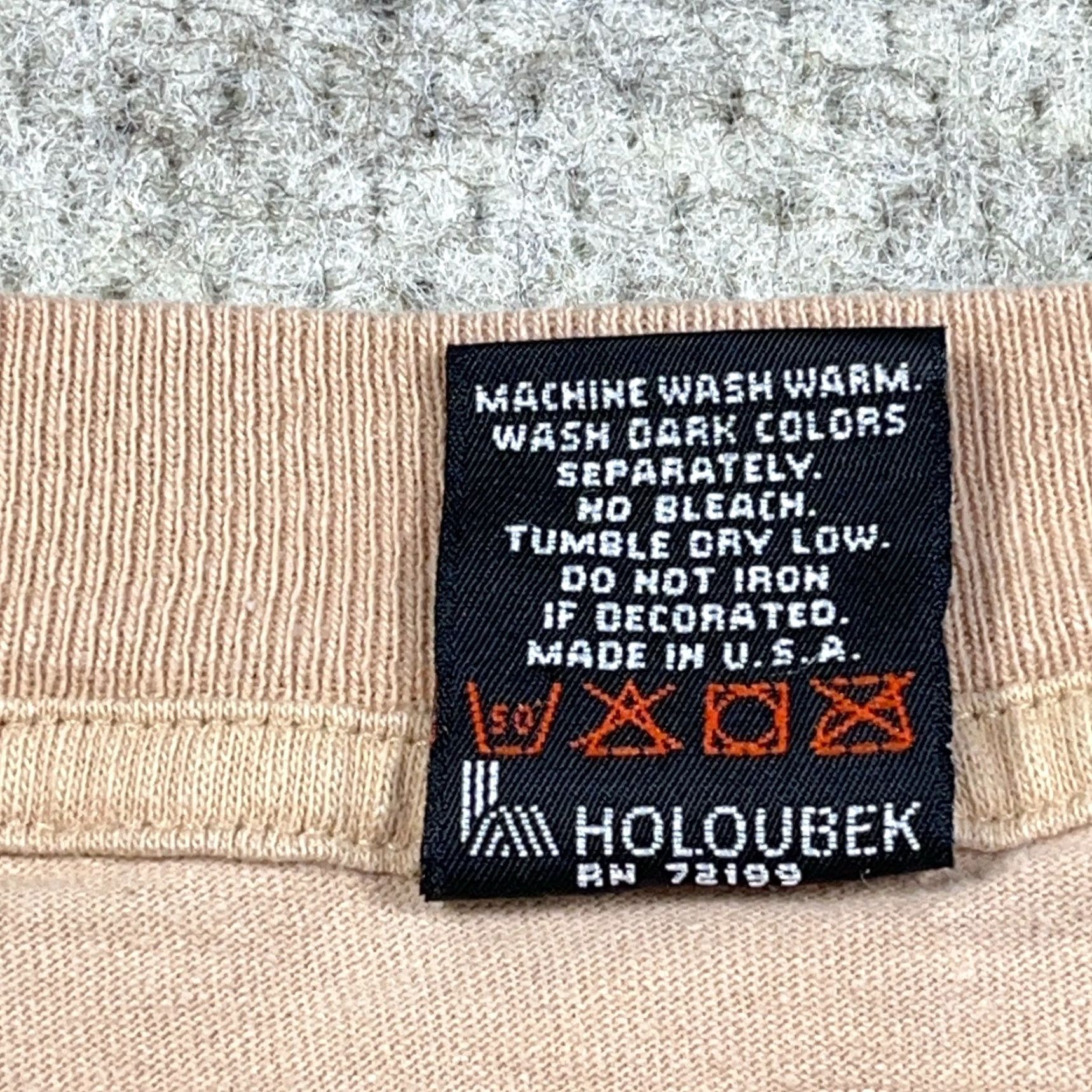 Harley Davidson VINTAGE Harley-Davidson Shirt Men Large Tan Blue 90s 1995 Made In USA Iowa Semi Size US L / EU 52-54 / 3 - 4 Thumbnail