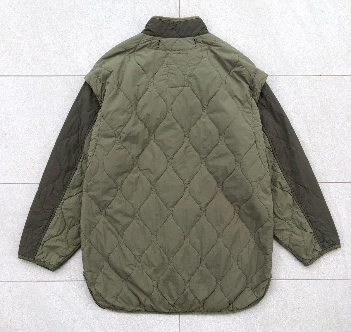 Japanese Brand Japanese Brand Quilted Lightwear Puffer Jacket Olive Green Size US L / EU 52-54 / 3 - 2 Thumbnail