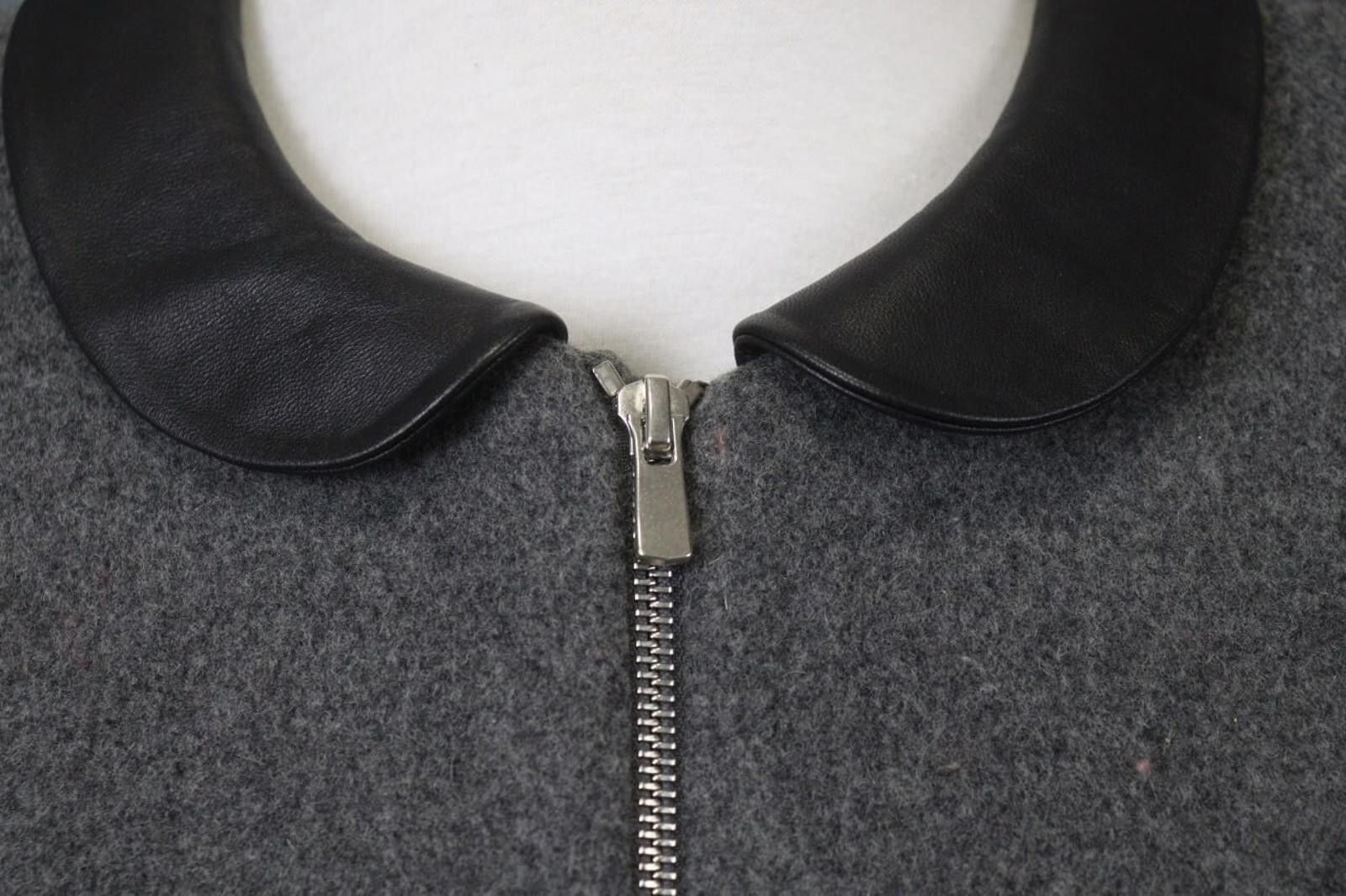 Designer Claudie Pierlot Gray Wool Cashmere Collar Basic Coat Size 38 Size M / US 6-8 / IT 42-44 - 6 Thumbnail