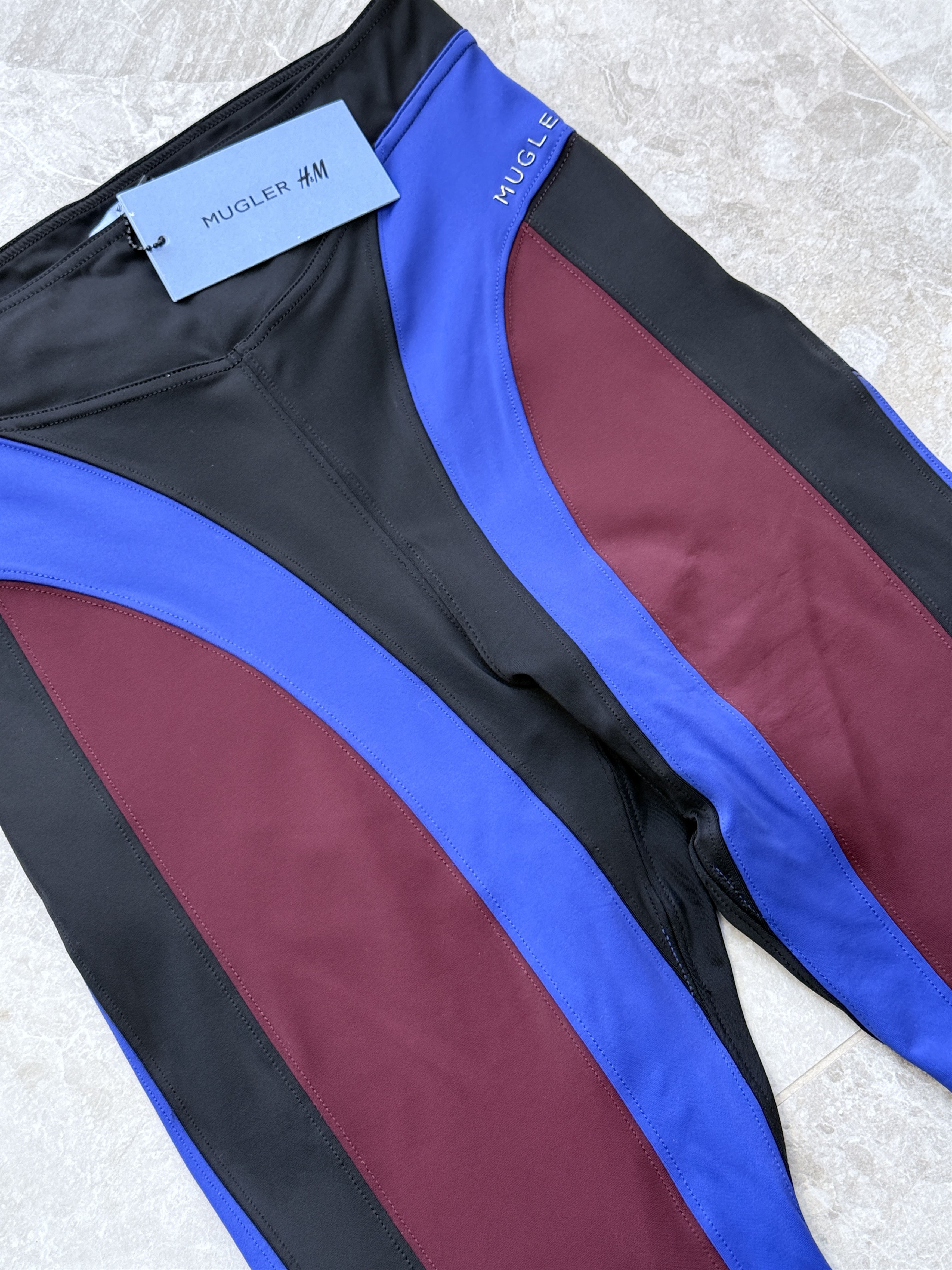H&M × Mugler Spiral paneled leggings Size 27" / US 4 / IT 40 - 2 Thumbnail