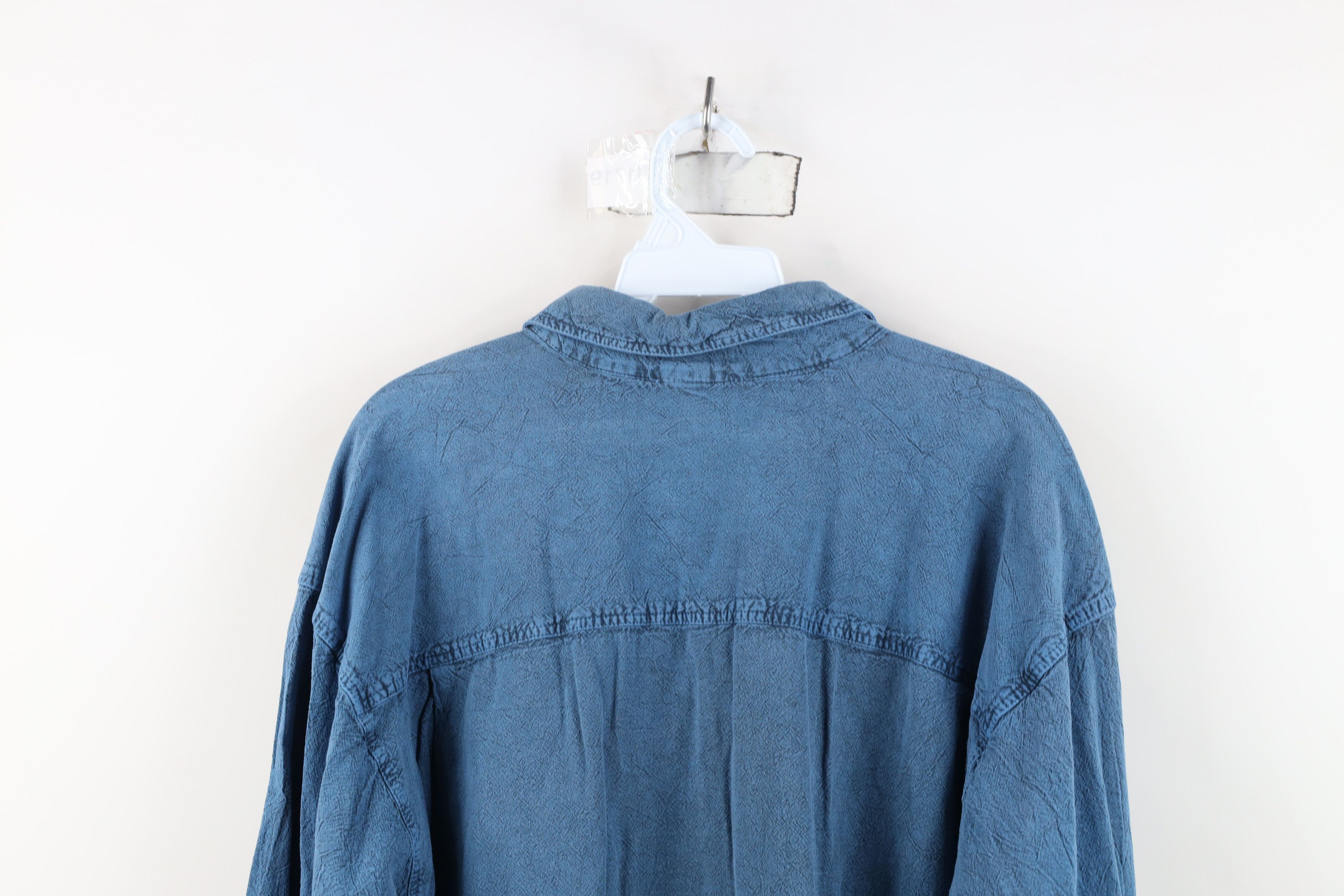 Vintage Vintage 90s Streetwear Wash Baggy Fit Collared Button Shirt Size US XL / EU 56 / 4 - 10 Thumbnail