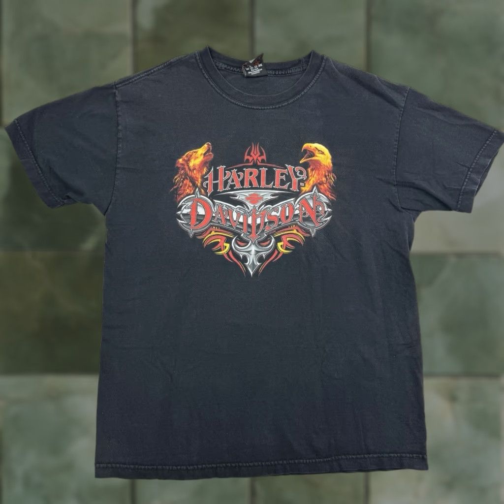 Harley Davidson Vintage Harley-Davidson T Shirt Adult Large Stone Mountain Biker Punk Grunge Y2K Size US L / EU 52-54 / 3 - 1 Thumbnail