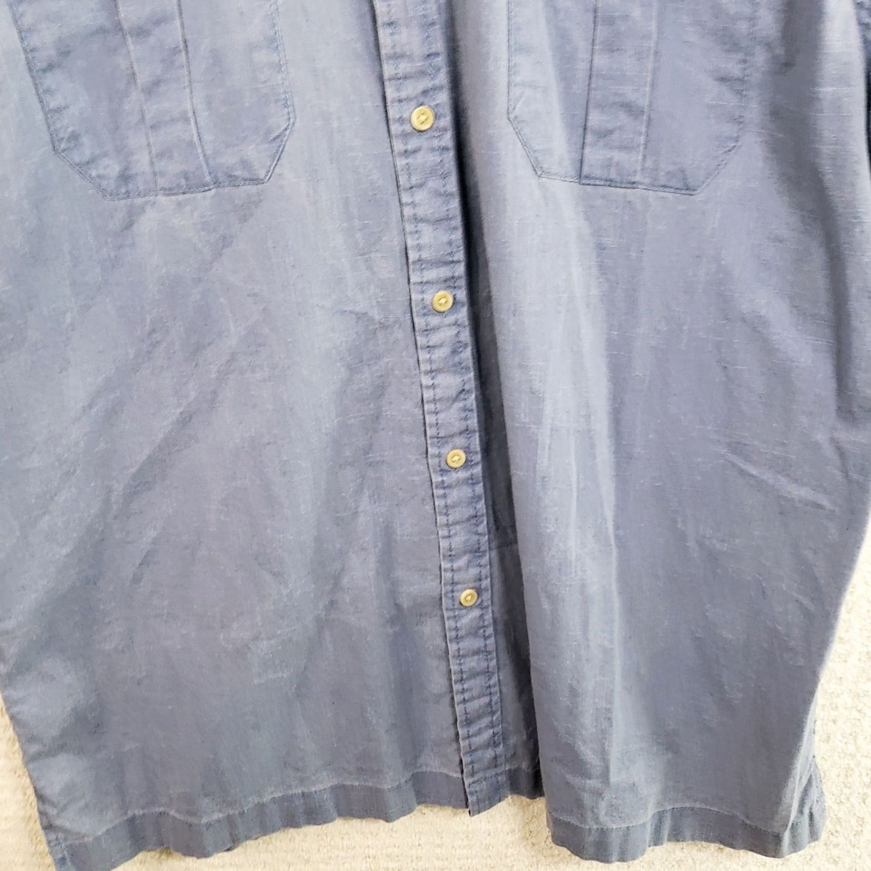 Vintage St. John’s Bay Shirt Denim Chambray Blue Short Sleeve Button-Up Pocket Buttons Mens XXL Regular Size 2XL Suitable for Fall Spring Men Size US XXL / EU 58 / 5 - 7 Thumbnail
