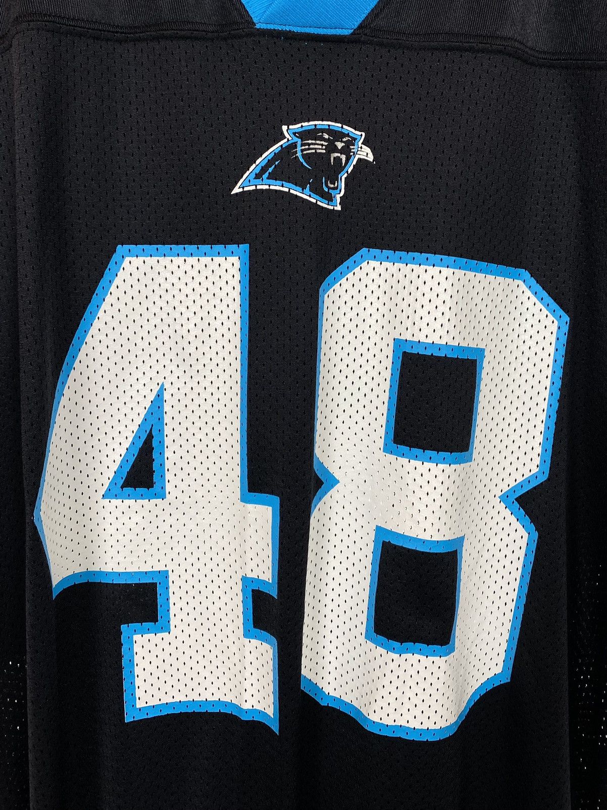 NFL × Reebok Reebok NFL Davis #48 Carolina Panthers Football Jersey Black Size US XL / EU 56 / 4 - 3 Thumbnail