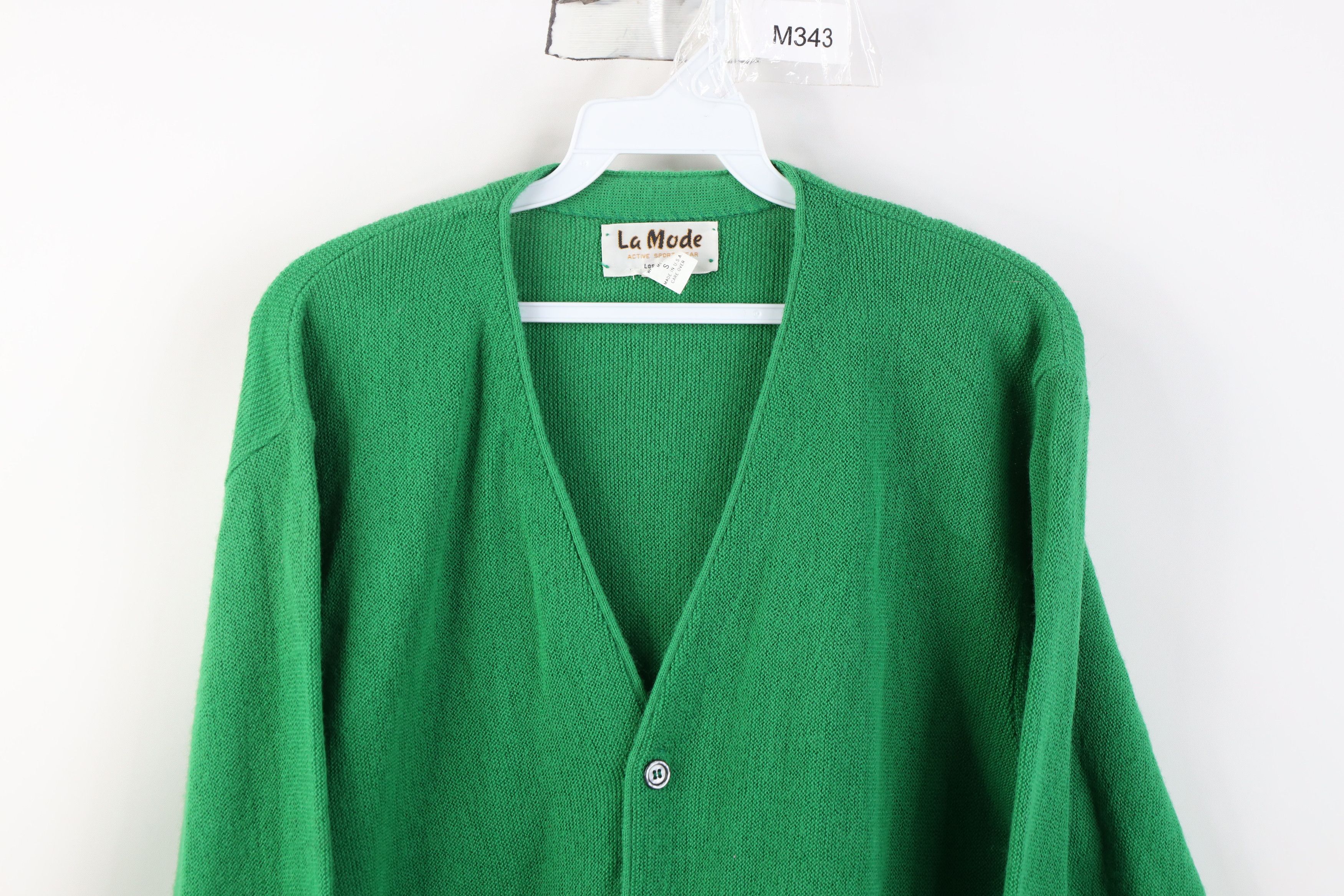 Vintage Vintage 70s Streetwear Cobain Cardigan Sweater Green USA Size US S / EU 44-46 / 1 - 2 Thumbnail