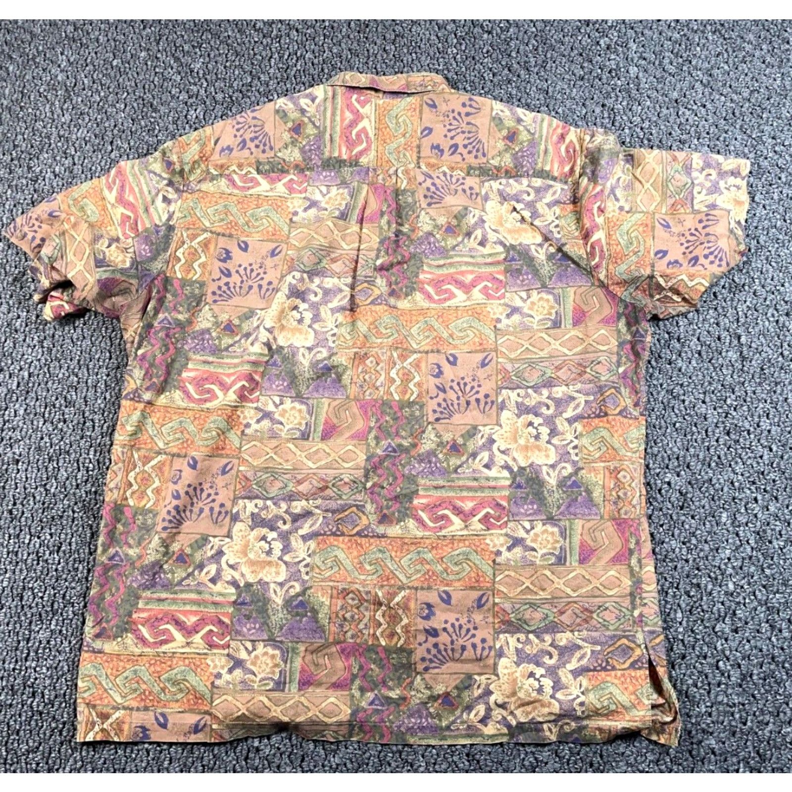Tori Richard VINTAGE Tori Richard Patchwork Shirt Adult 2XL Brown Geometric Cotton Hawaiian Retro Men’s Shirt Size US XXL / EU 58 / 5 - 2 Thumbnail