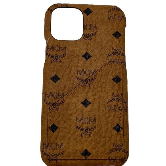 MCM iPhone 11 Pro Case Visetos Original in Cognac