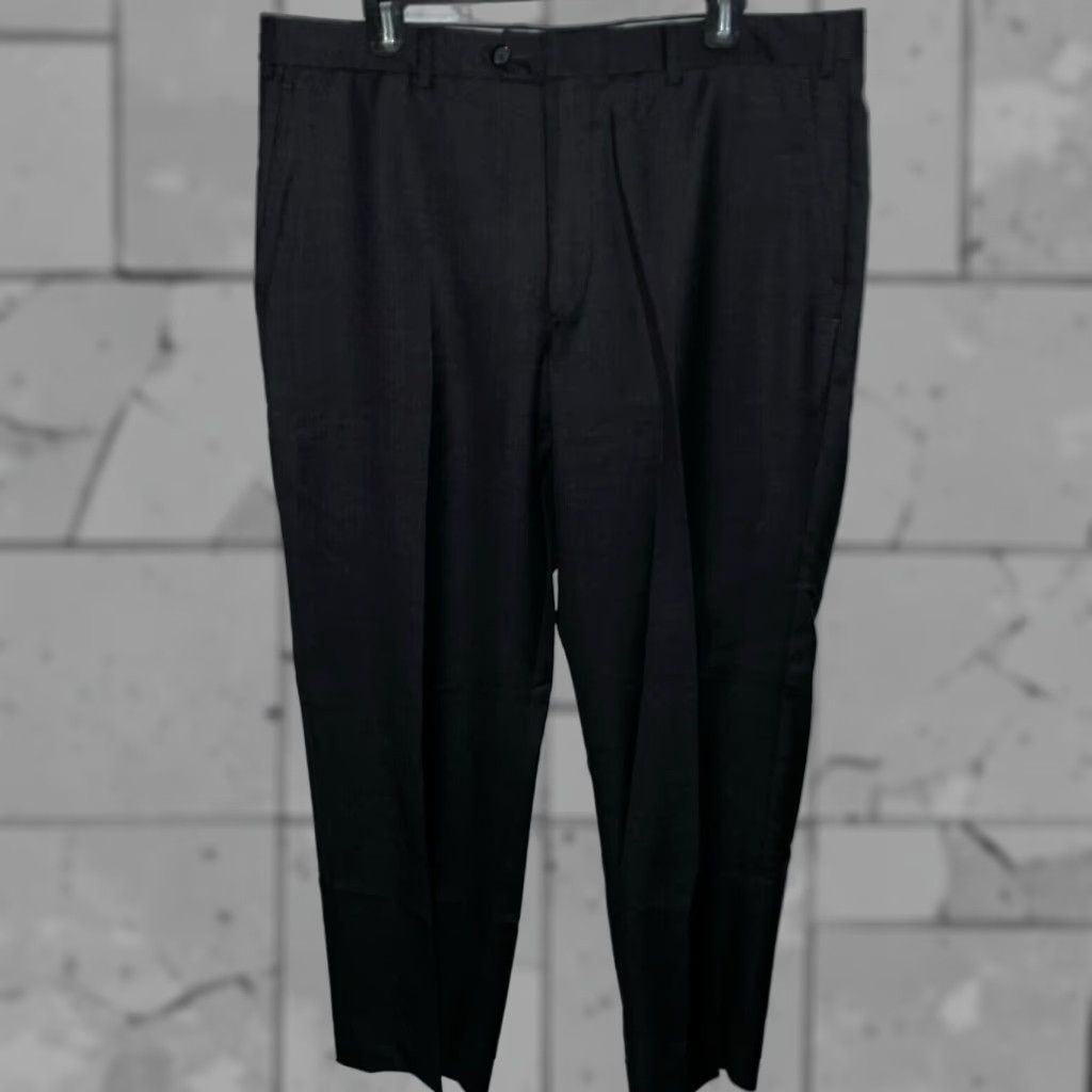 Vintage Santorelli Virgin Wool Dress Pants Mens Size 38x28 Black Regular Size US 38 / EU 54 - 1 Thumbnail